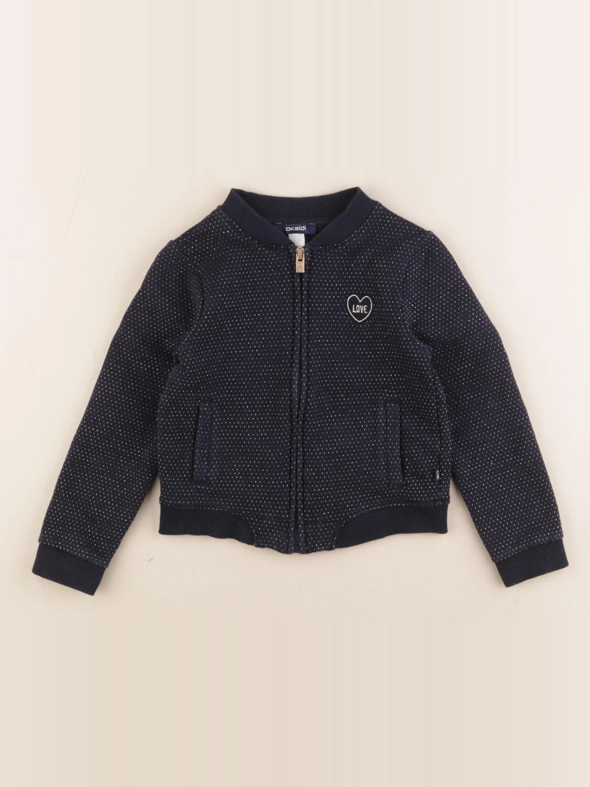 Okaidi - sweat bleu, or - 4 ans