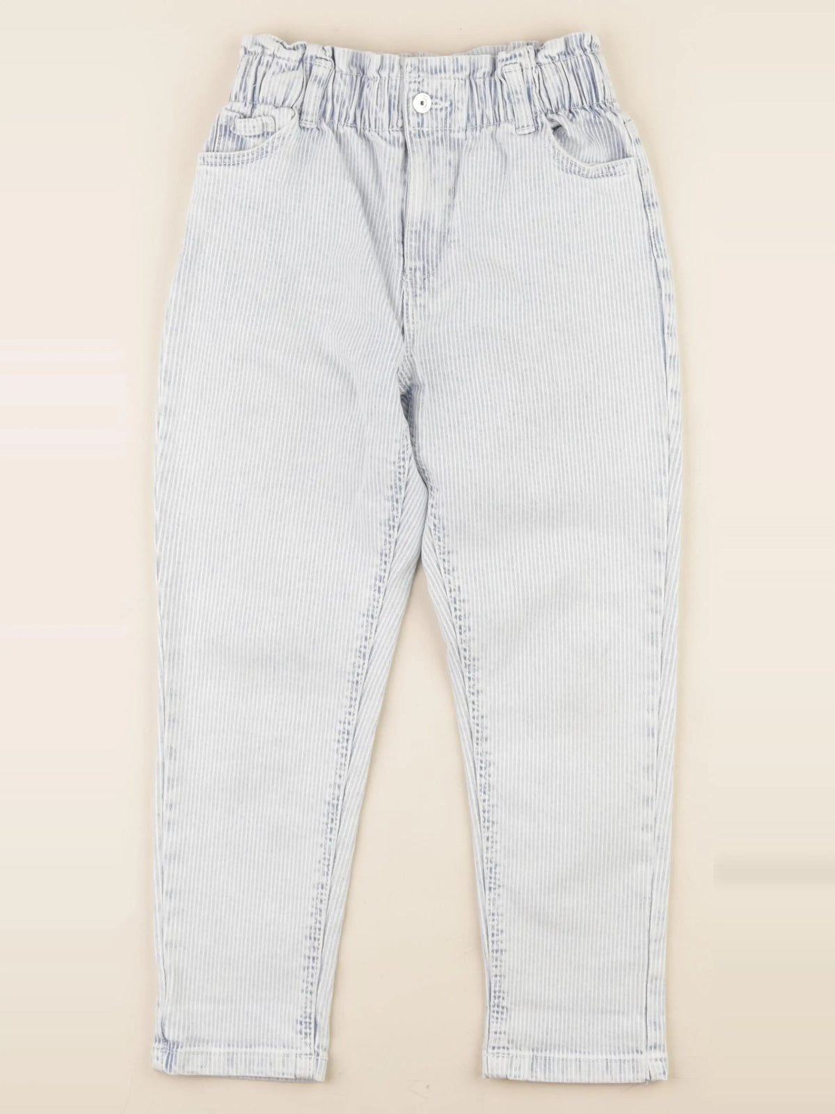 Okaidi - jean bleu, blanc - 7 ans