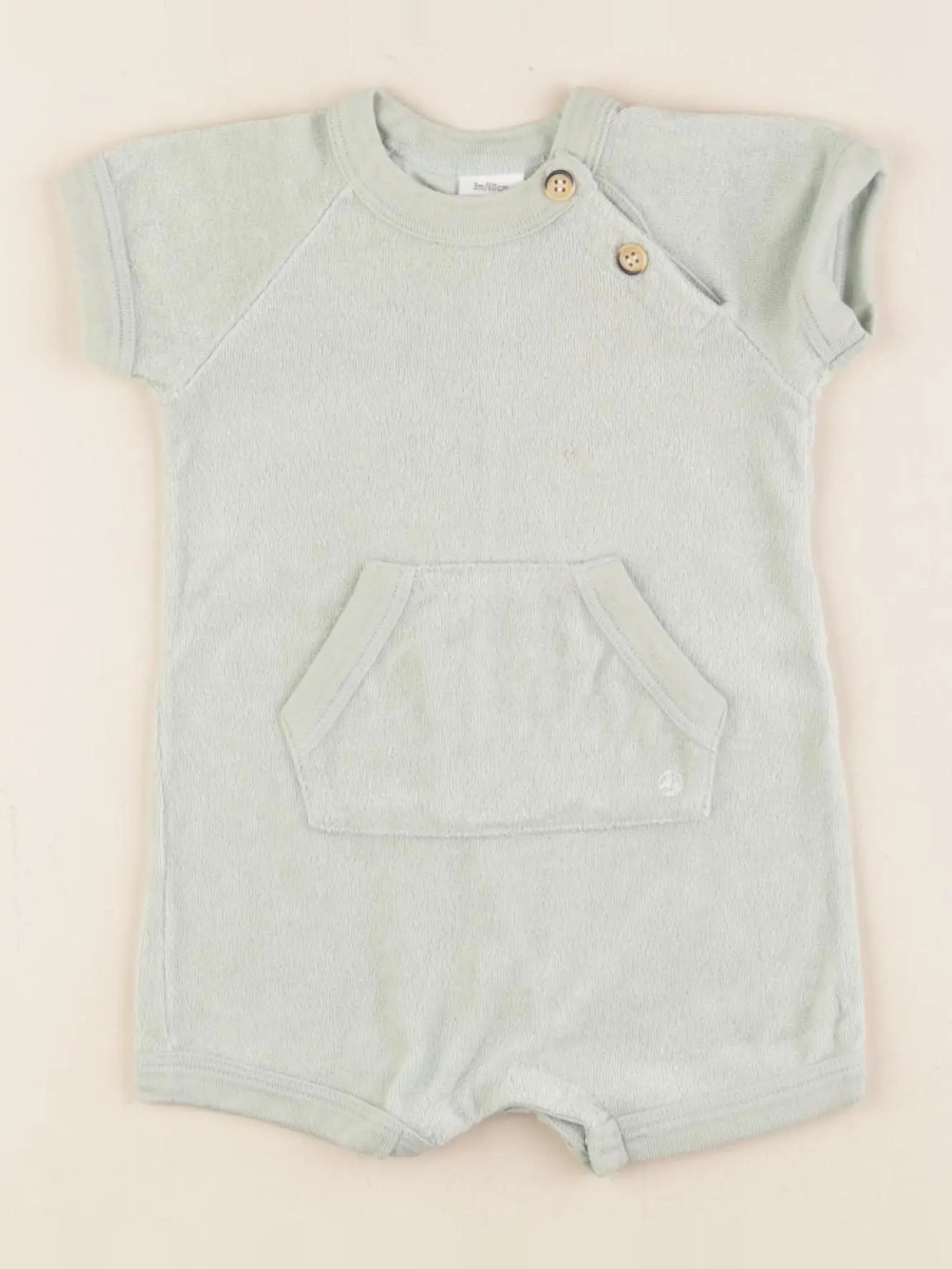 Petit Bateau - combinaison vert - 3 mois