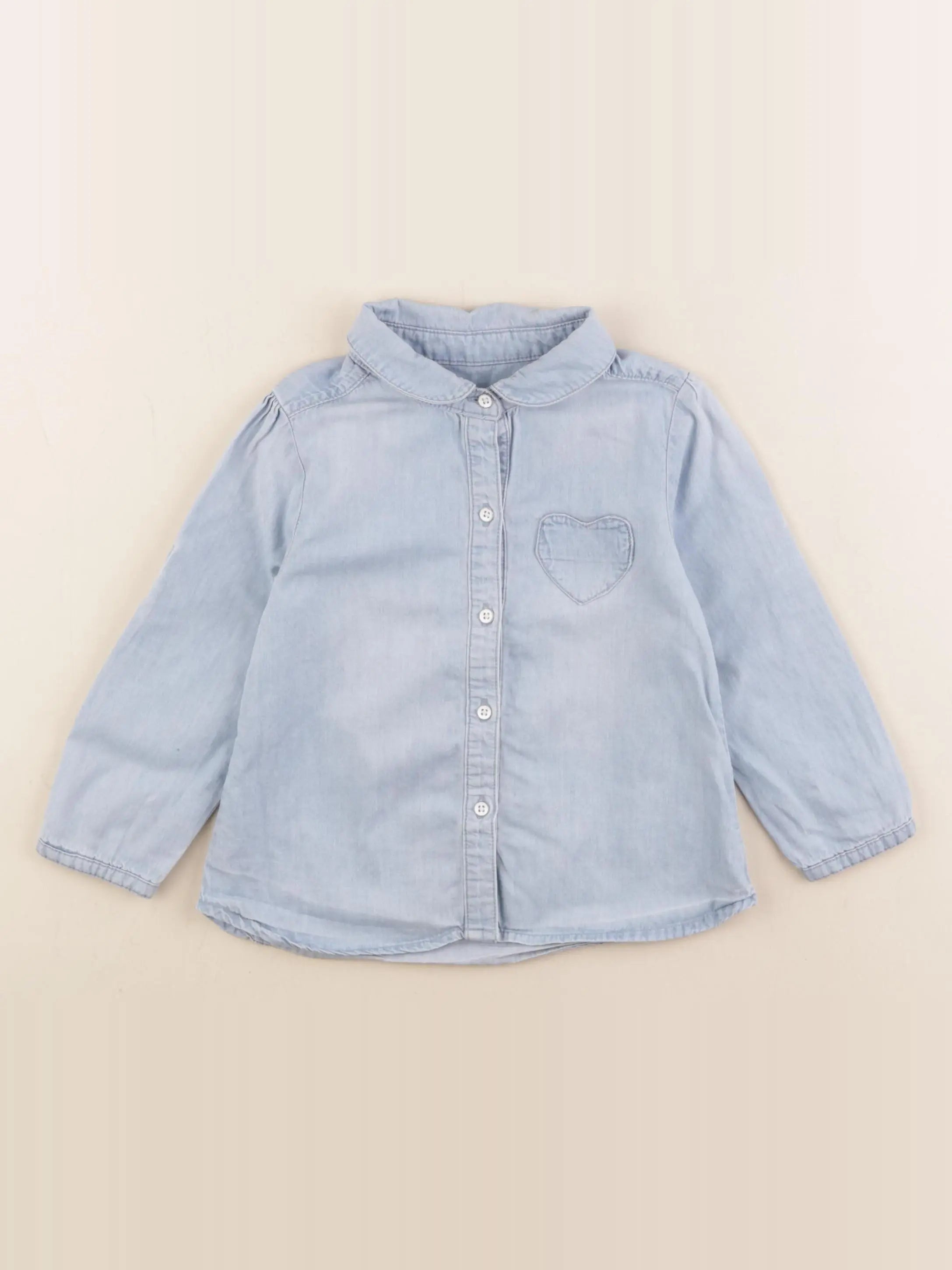 Vertbaudet - blouse bleu - 24 mois