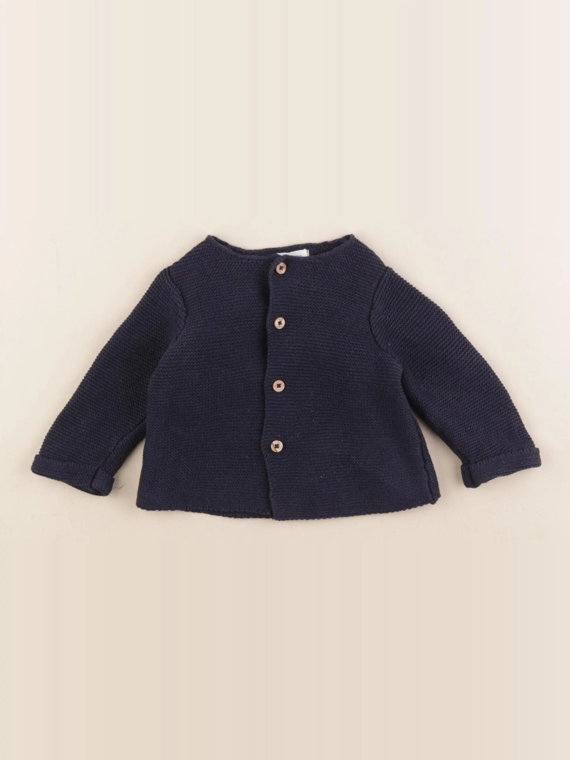 Vertbaudet - gilet bleu - 3 mois