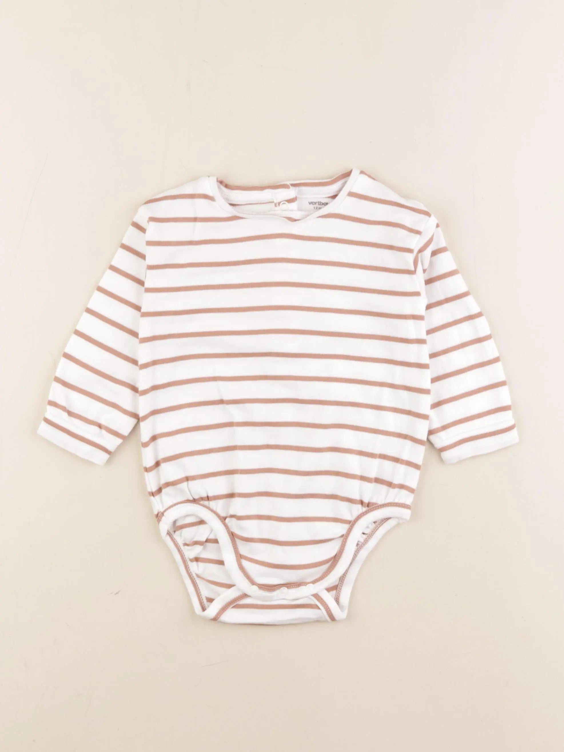 Vertbaudet - body beige - 12 mois