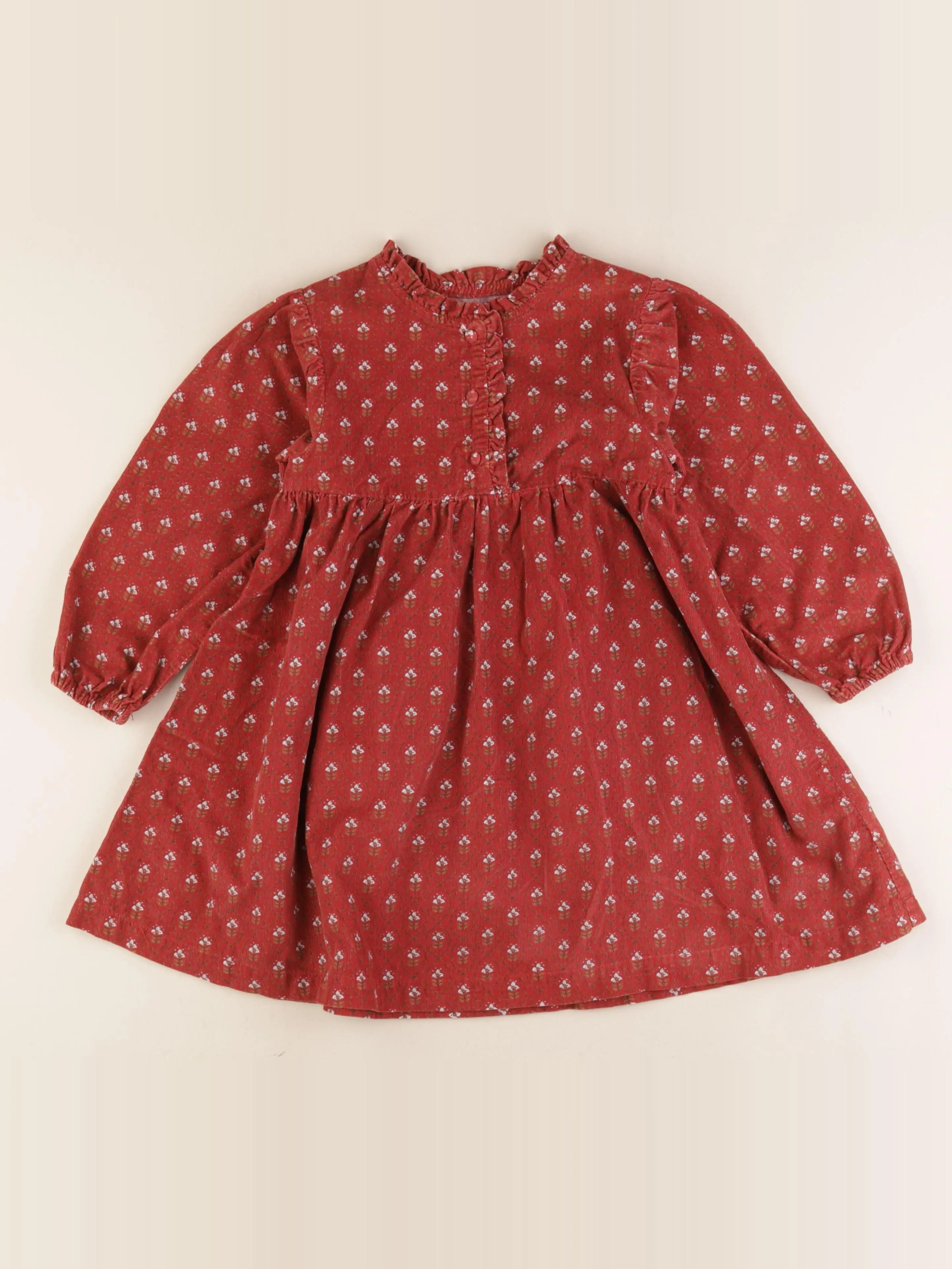 Vertbaudet - robe orange - 6 ans