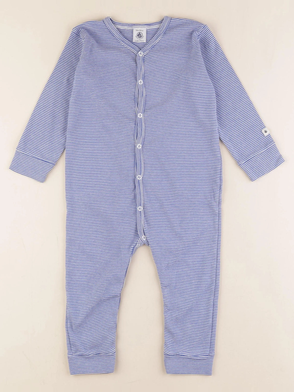 Petit Bateau - pyjama coton bleu - 36 mois