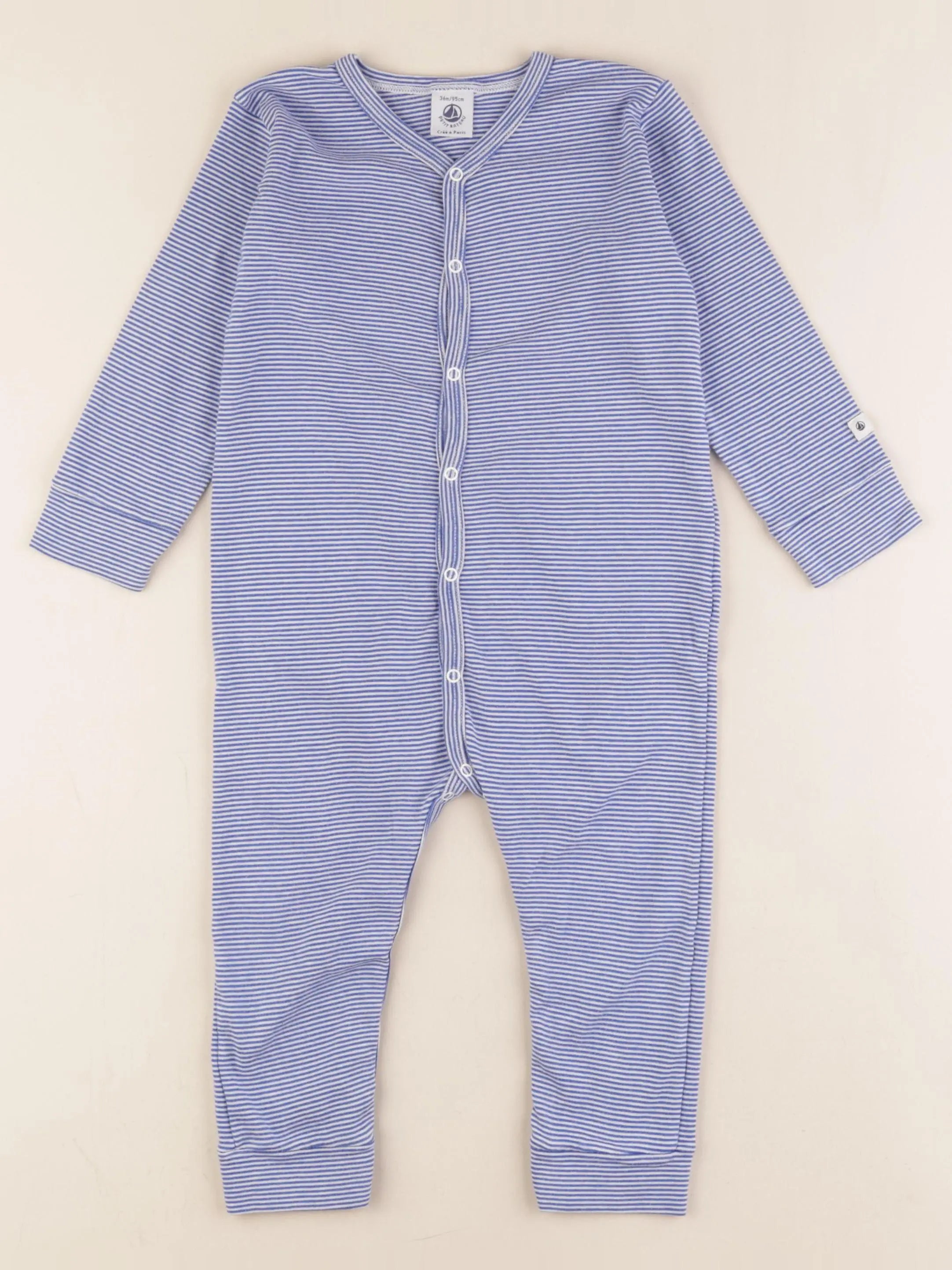 Petit Bateau - pyjama coton bleu - 36 mois