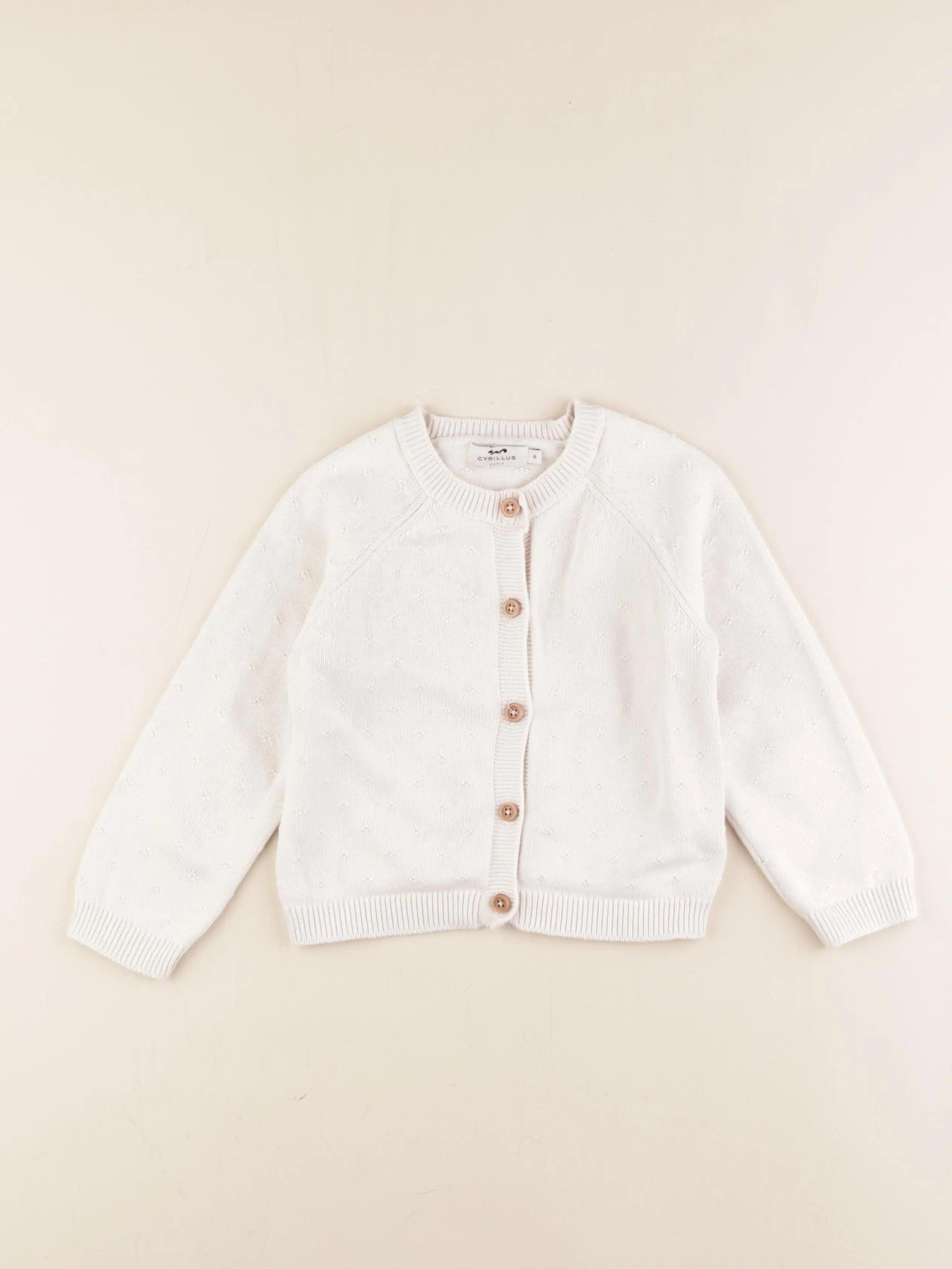 Cyrillus - gilet blanc - 6 ans