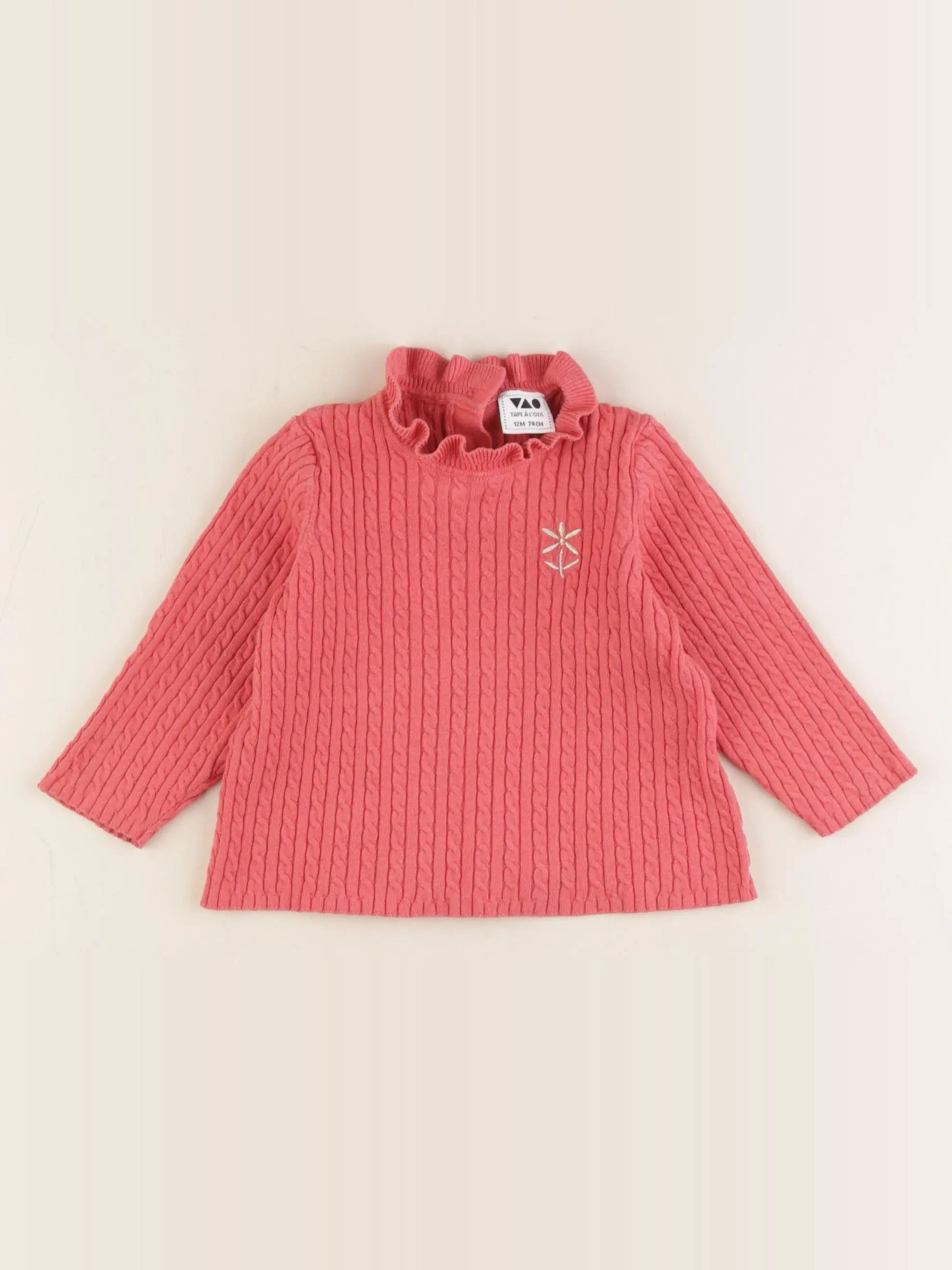 Tape à l'oeil - pull rouge - 12 mois