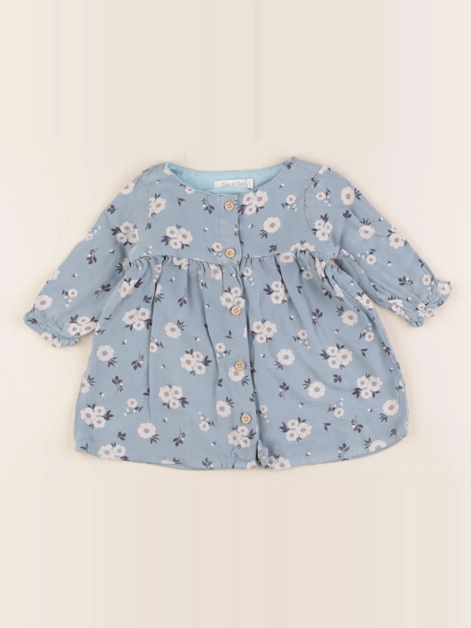 Eden & Victor - robe bleu - 9 mois