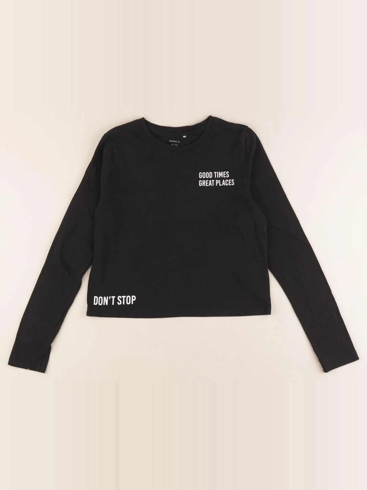 Name it - tee-shirt imprimé au dos noir - 11/12 ans