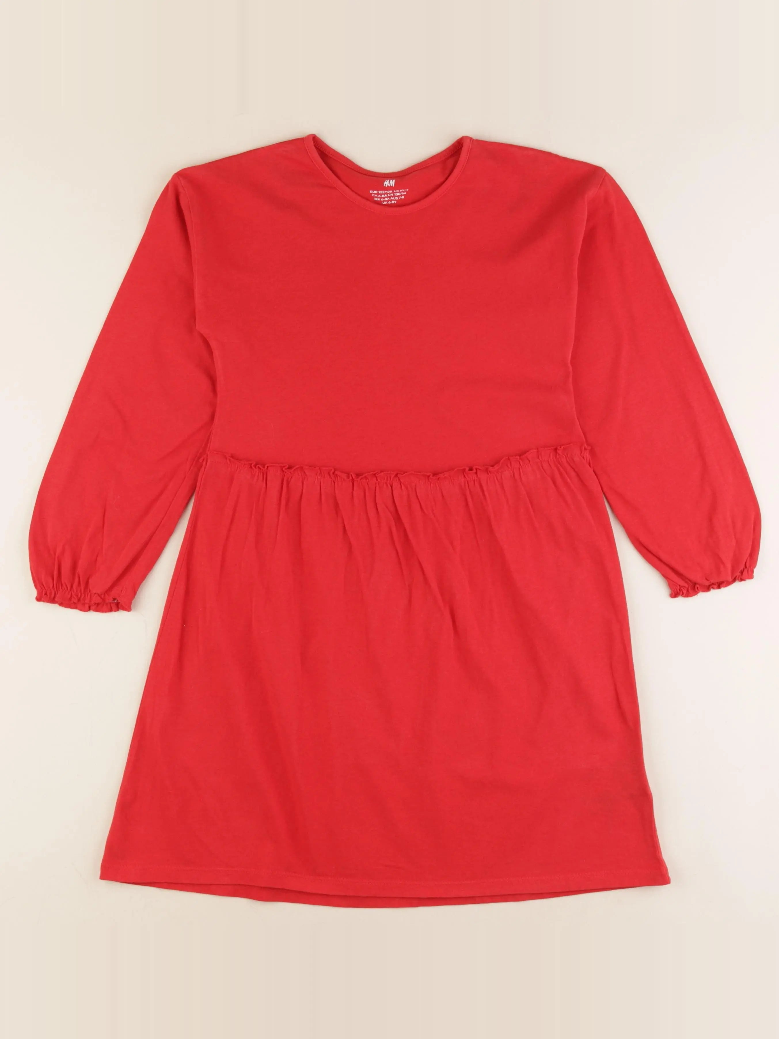 H&M - robe rouge - 6/8 ans