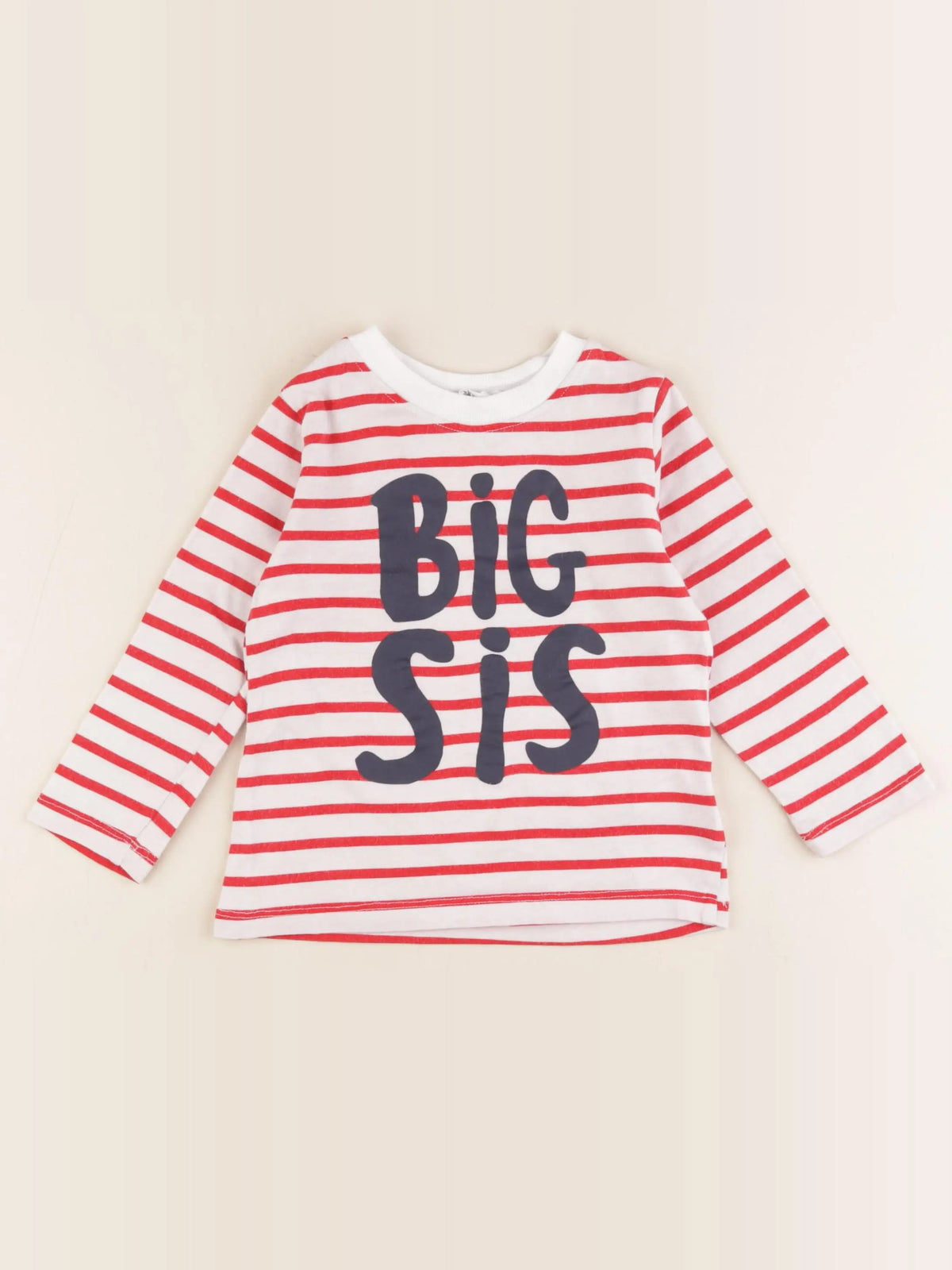H&M - tee-shirt blanc, rouge - 18 mois