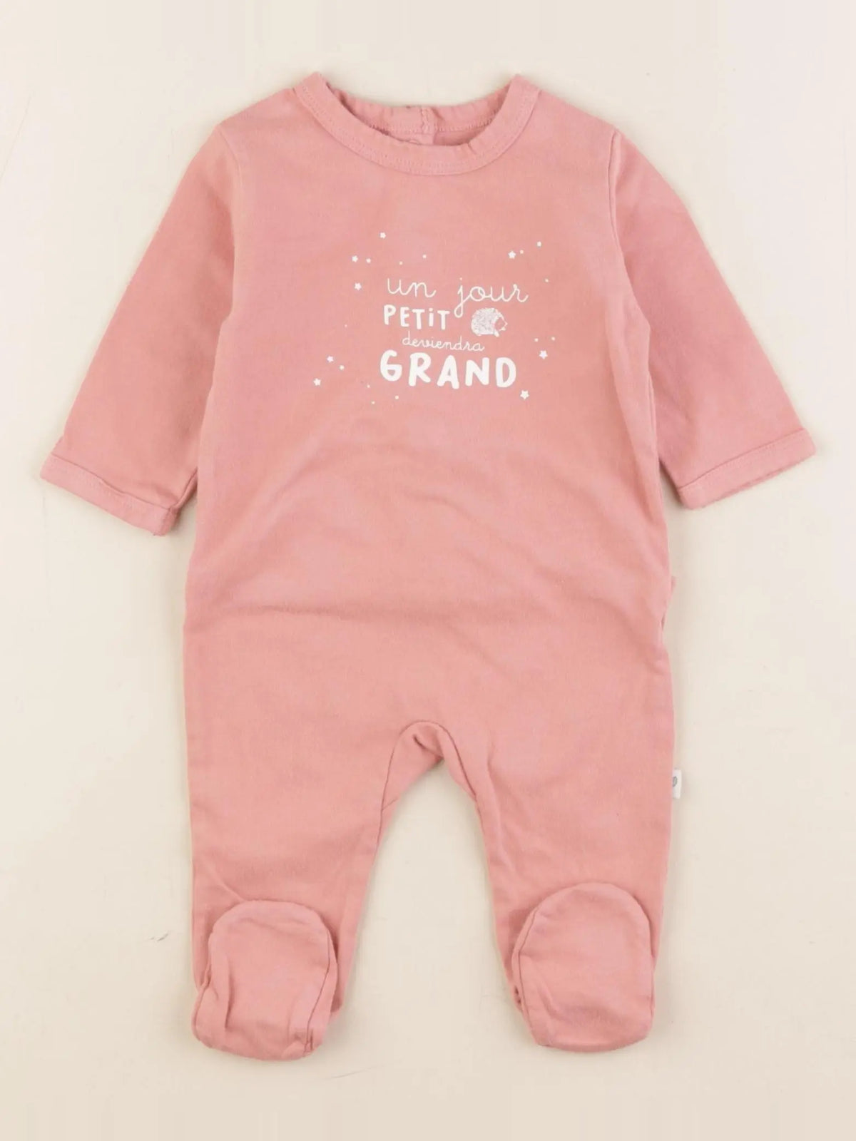 Vertbaudet - pyjama coton rose - 3 mois