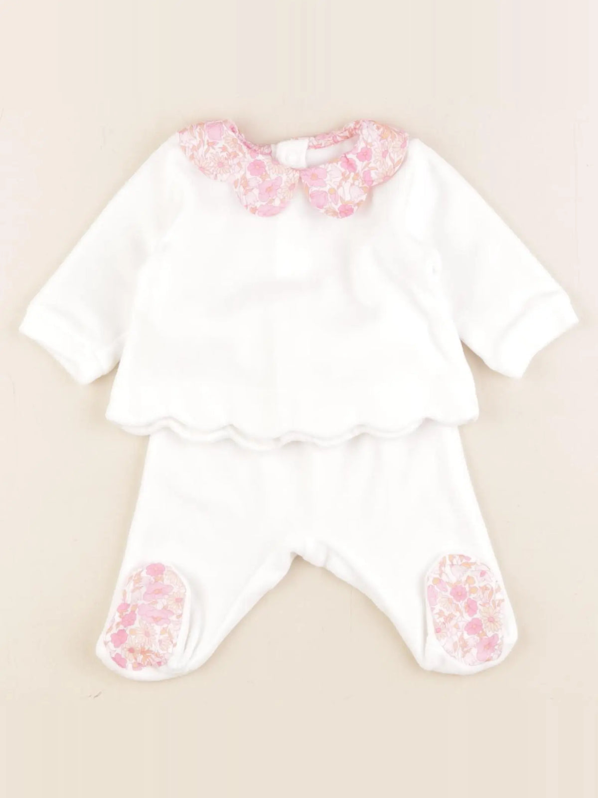 Jacadi - ensemble blanc - 1 mois