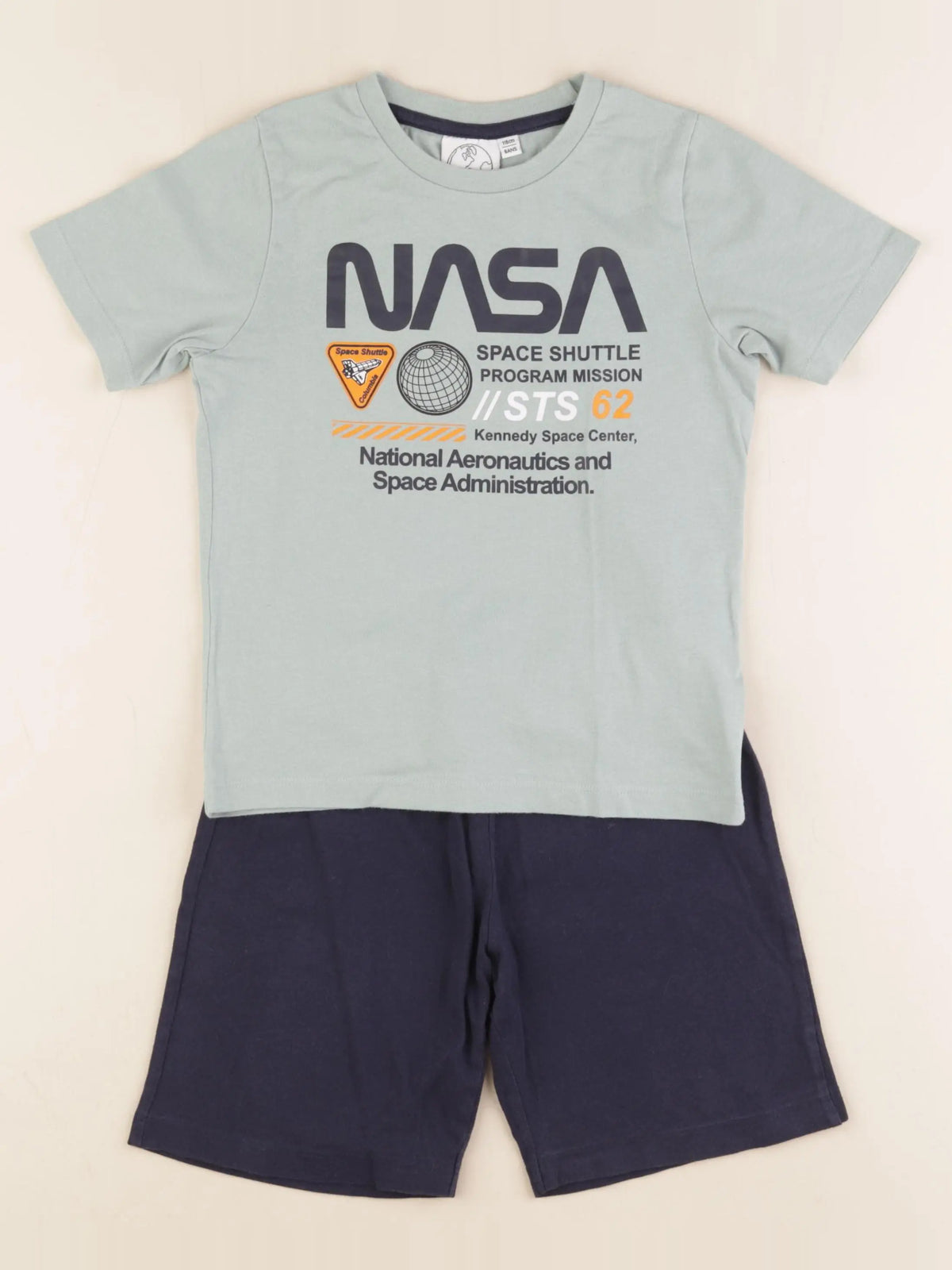 Vertbaudet - pyjama coton bleu, vert - 6 ans