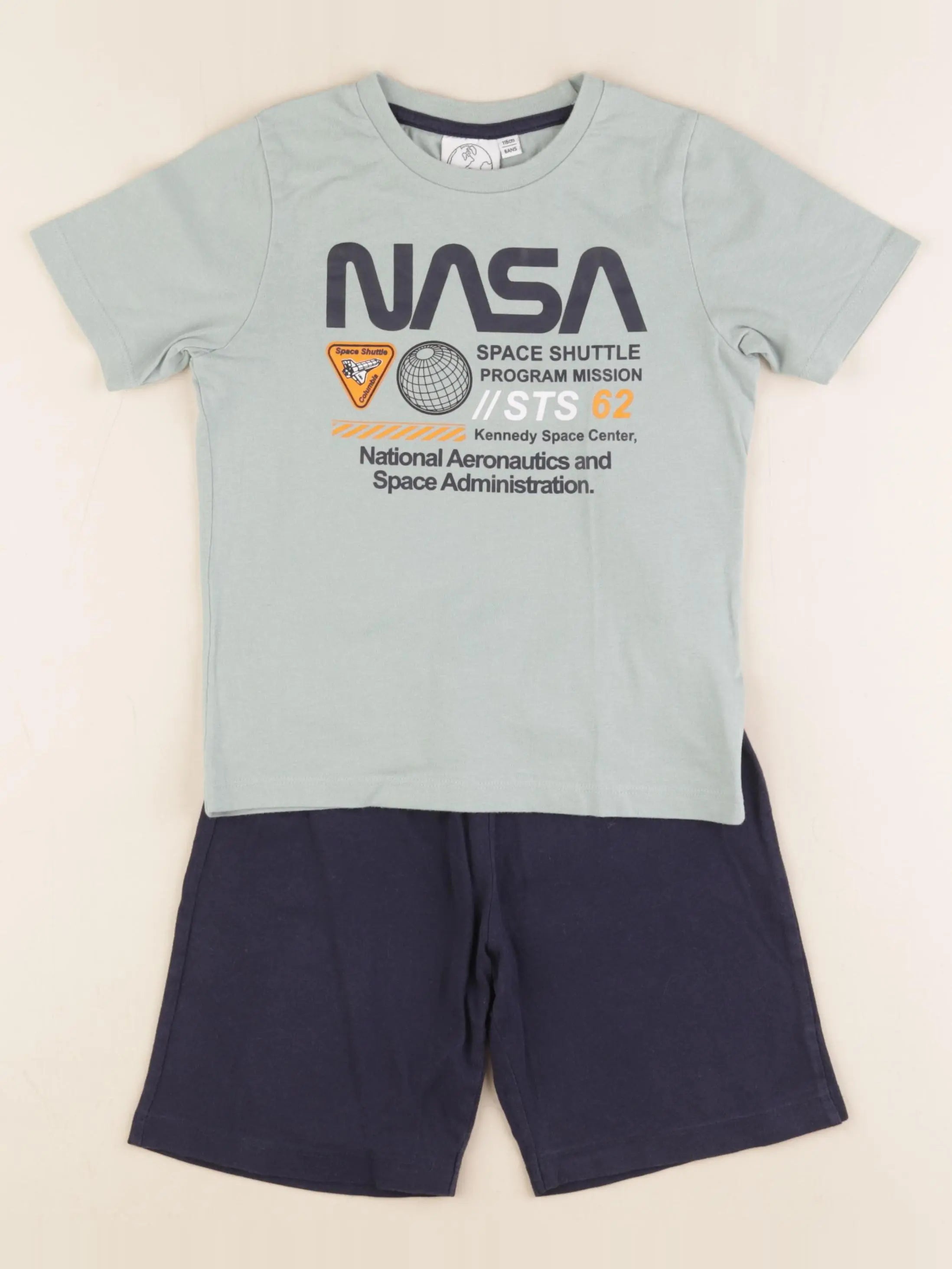 Vertbaudet - pyjama coton bleu, vert - 6 ans