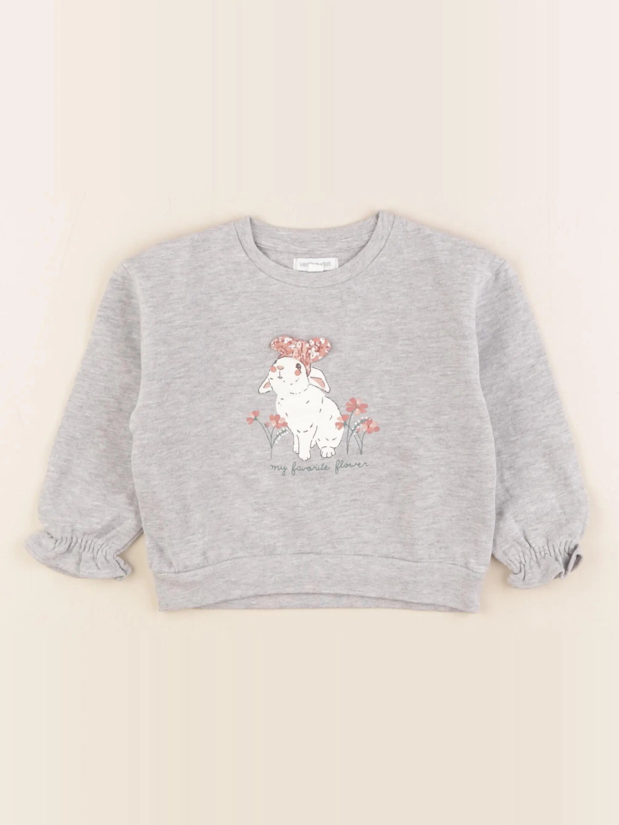 Vertbaudet - sweat gris - 3 ans