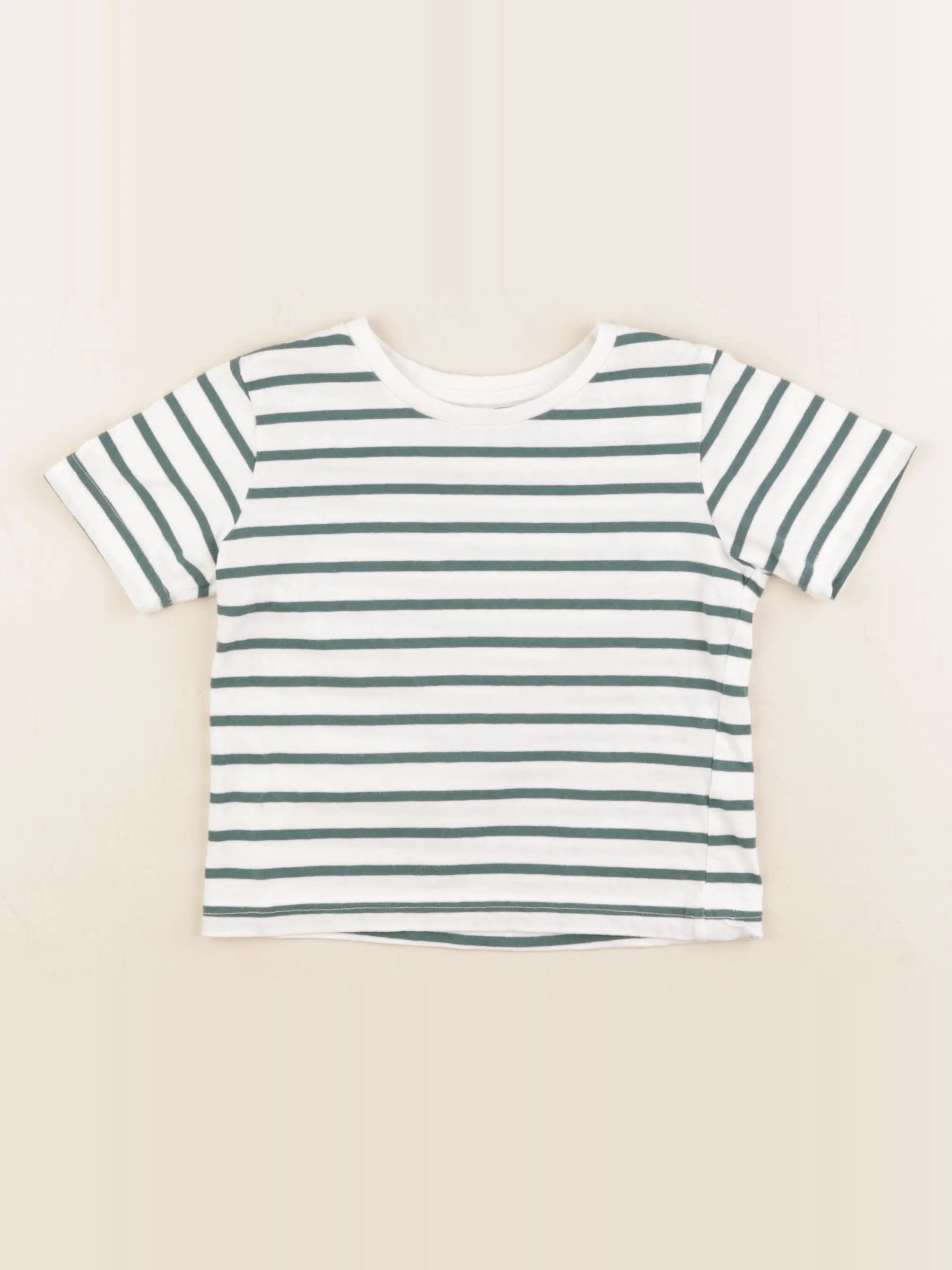 Vertbaudet - tee-shirt blanc, vert - 3 ans