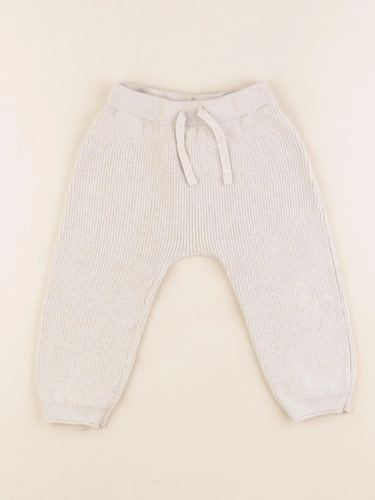 H&M - legging beige - 9/12 mois