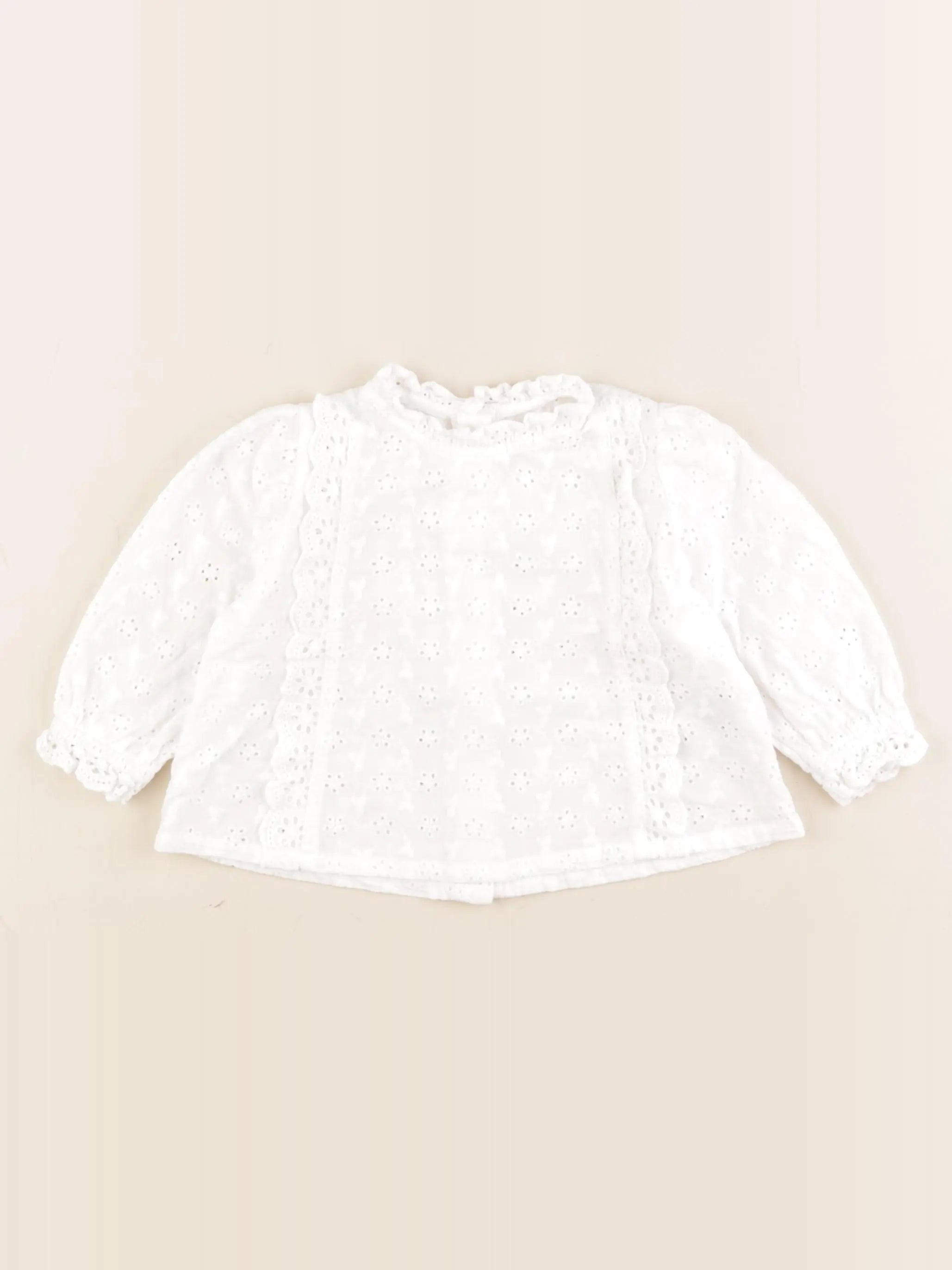Vertbaudet - blouse blanc - 12 mois