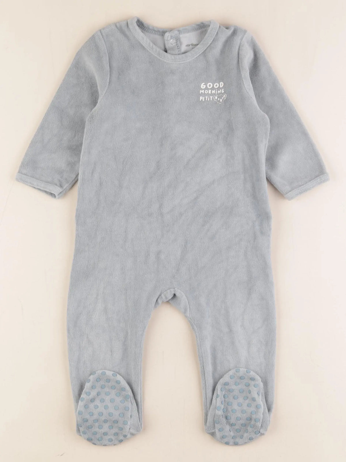 Vertbaudet - pyjama velours vert - 12 mois