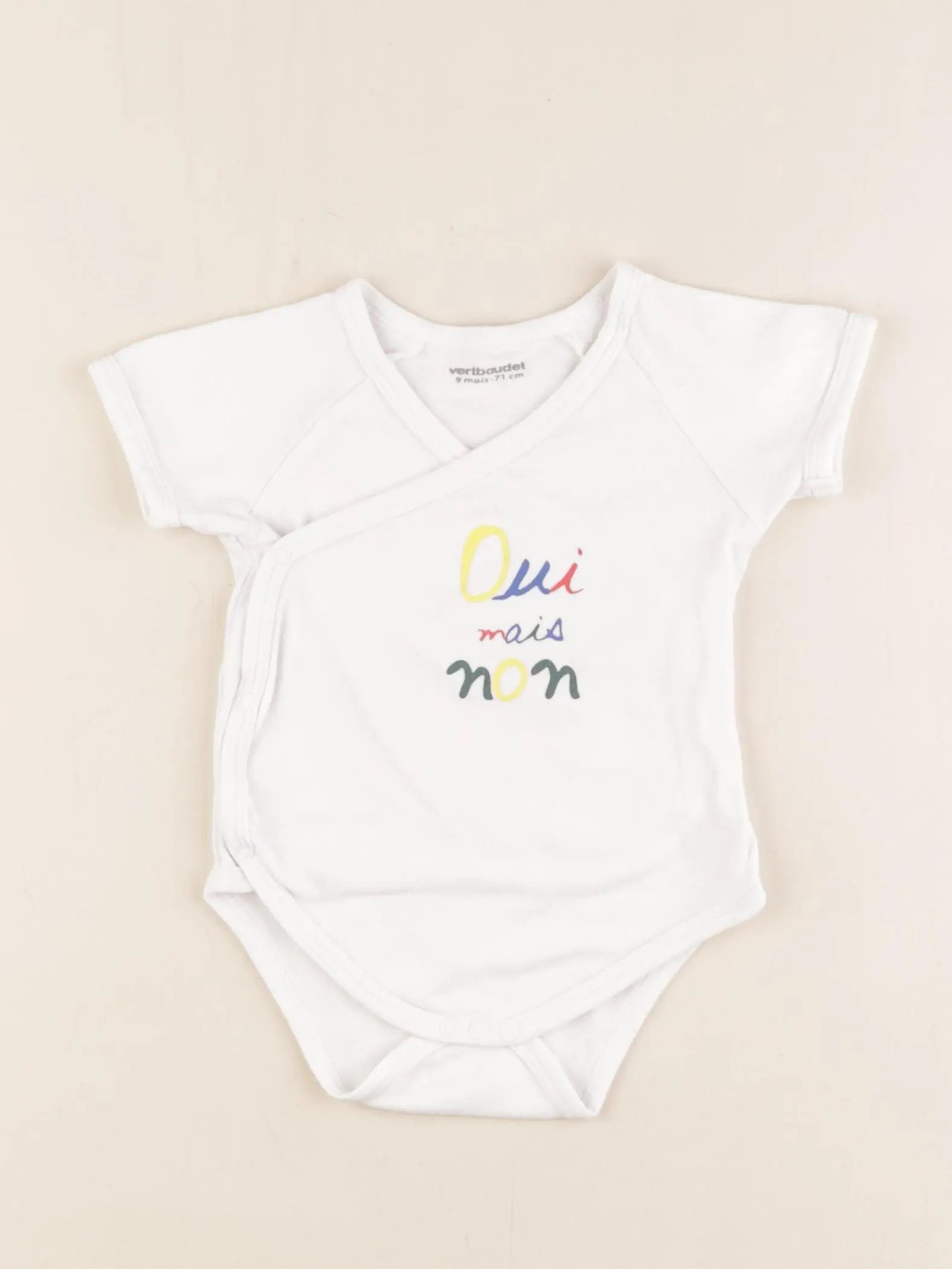 Vertbaudet - body blanc - 9 mois