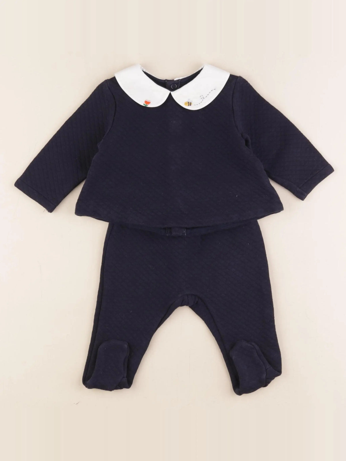 Jacadi - ensemble bleu - 6 mois
