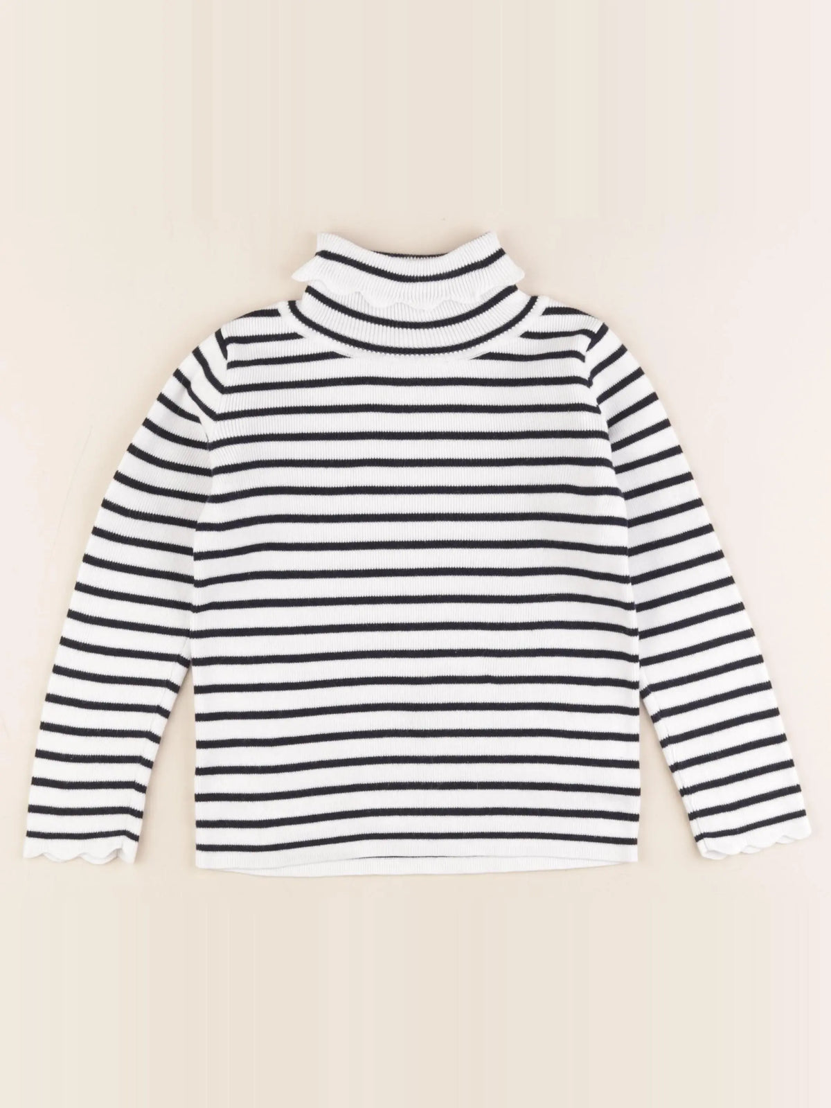 Jacadi - pull blanc, bleu - 4 ans