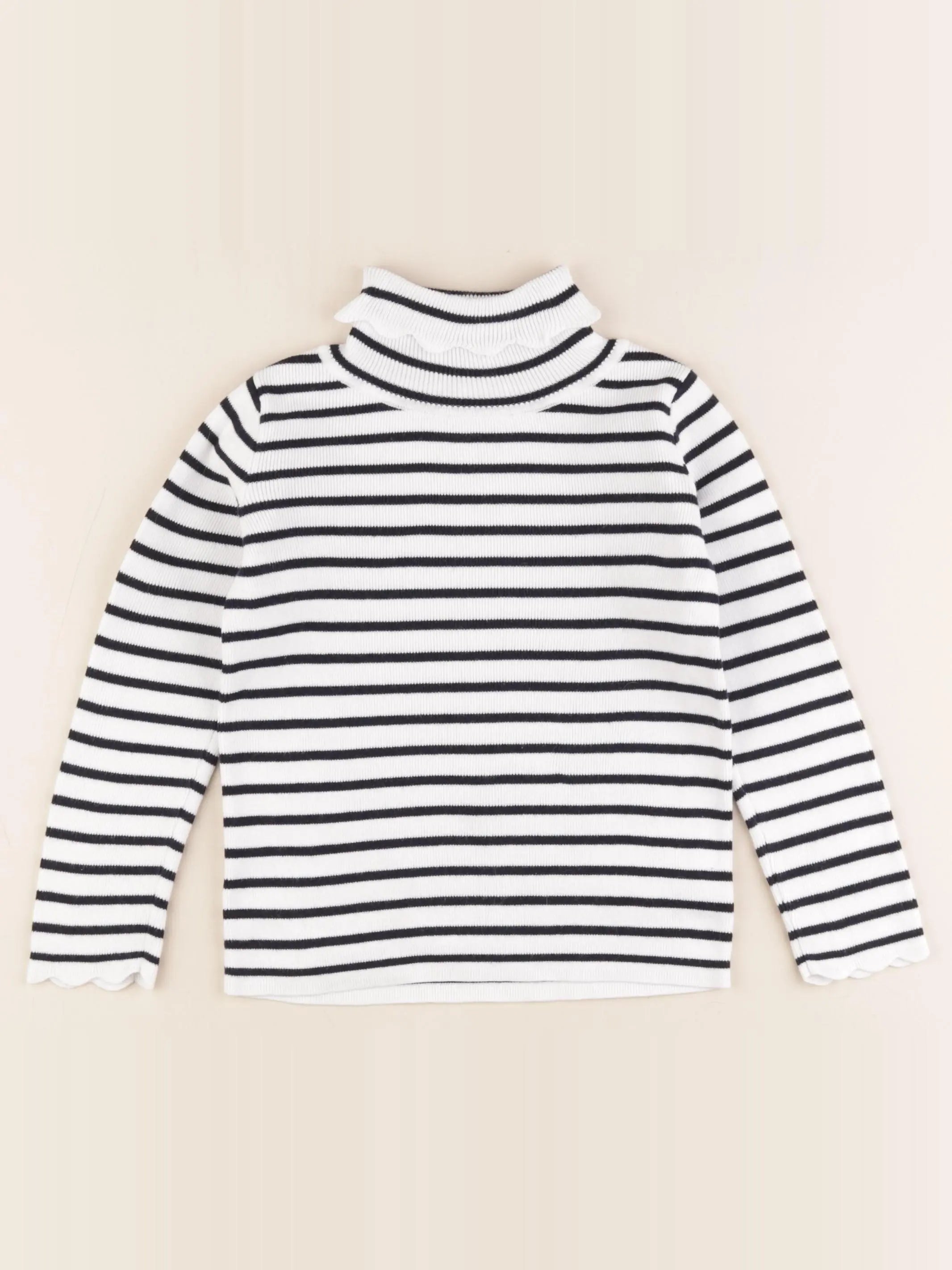 Jacadi - pull blanc, bleu - 4 ans