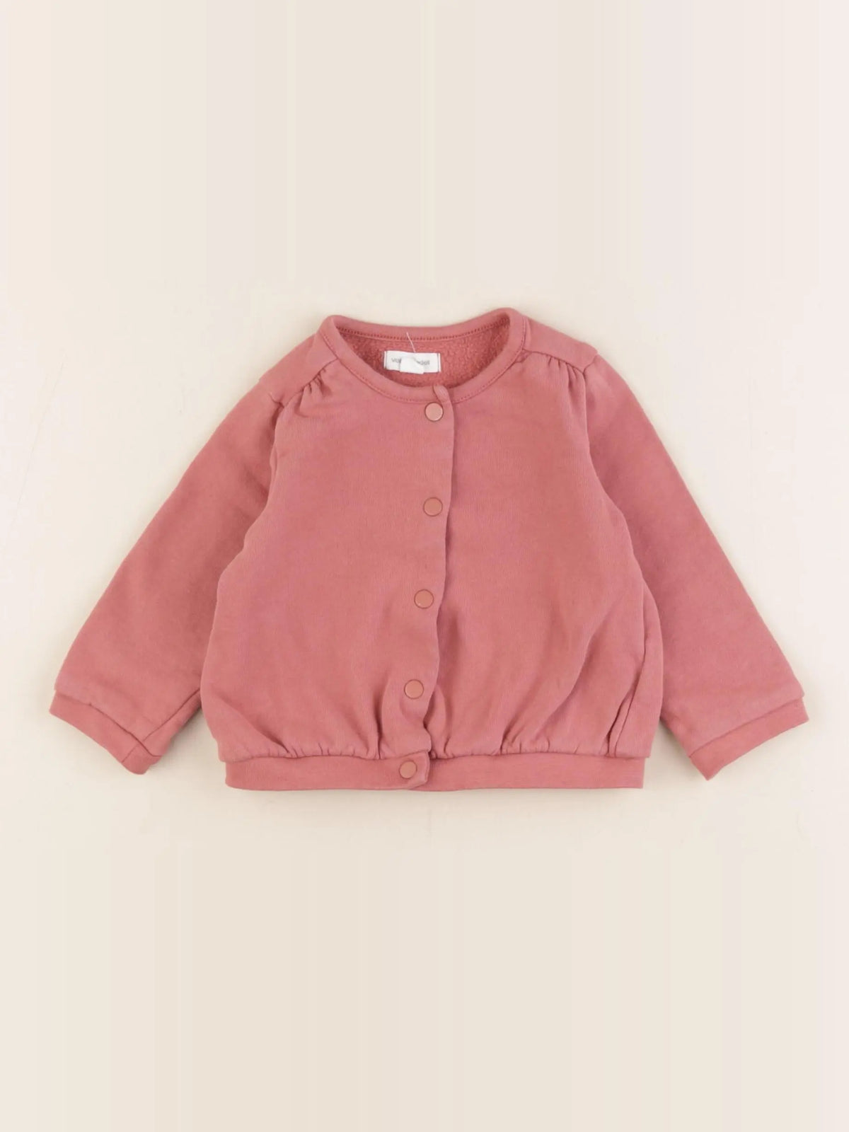 Vertbaudet - sweat rose - 9 mois