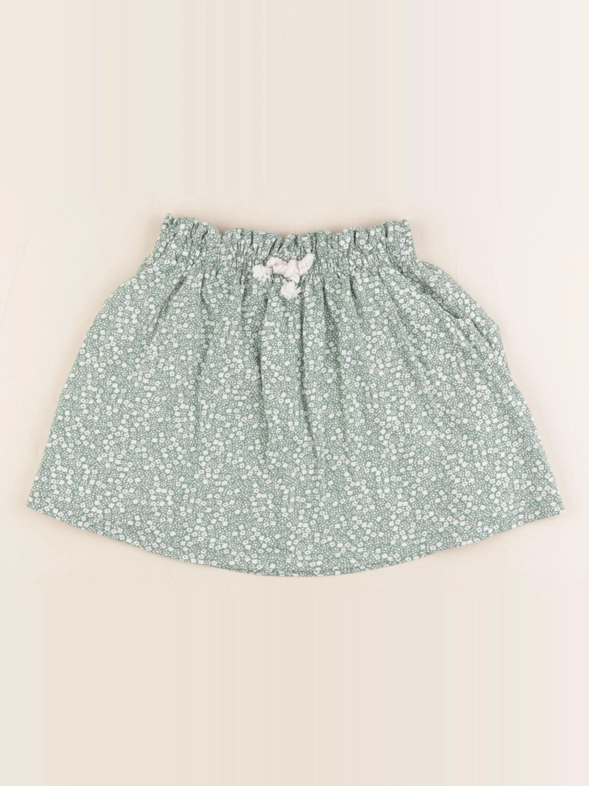 Vertbaudet - jupe vert, blanc - 5 ans