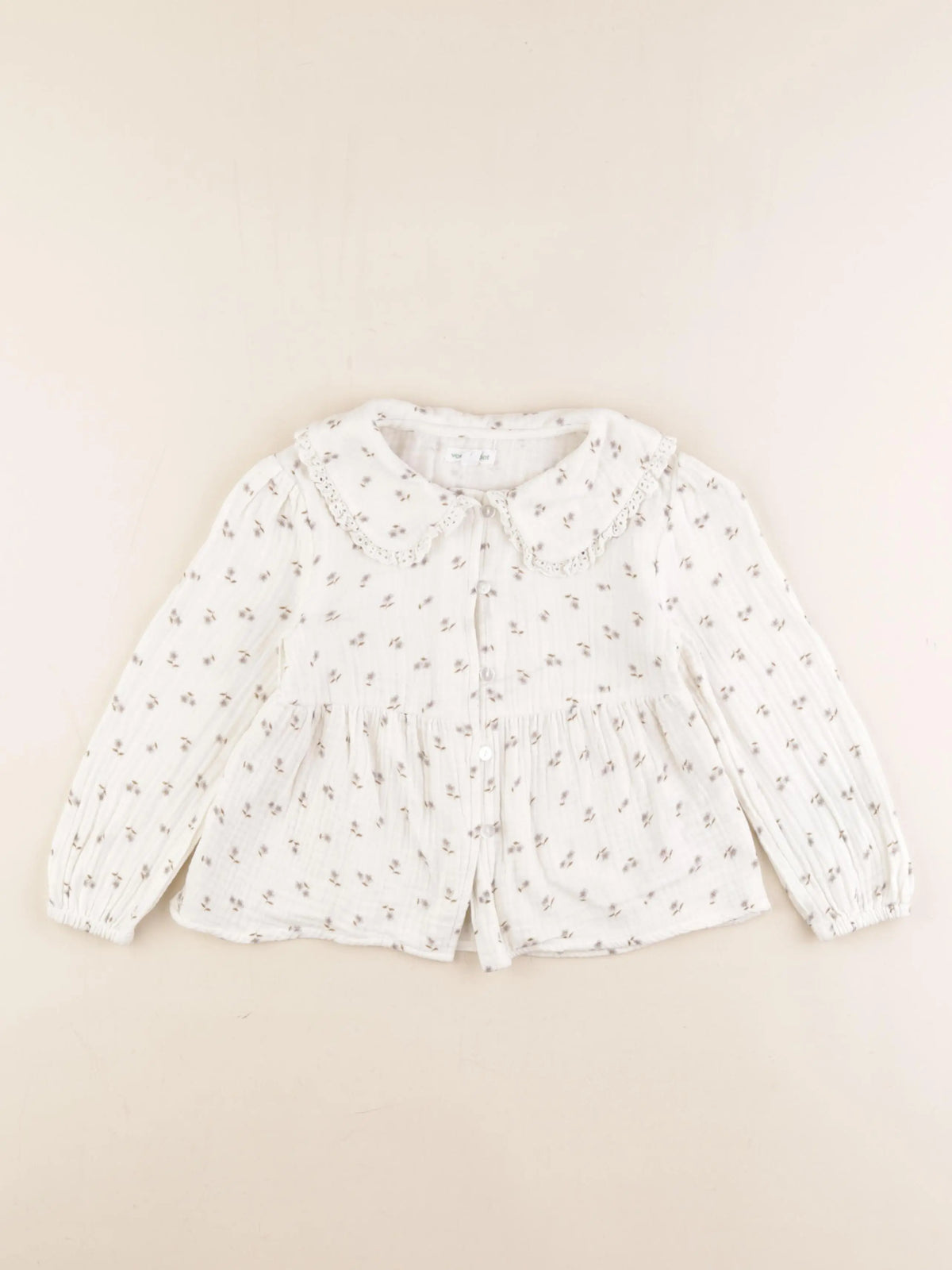Vertbaudet - blouse beige - 5 ans