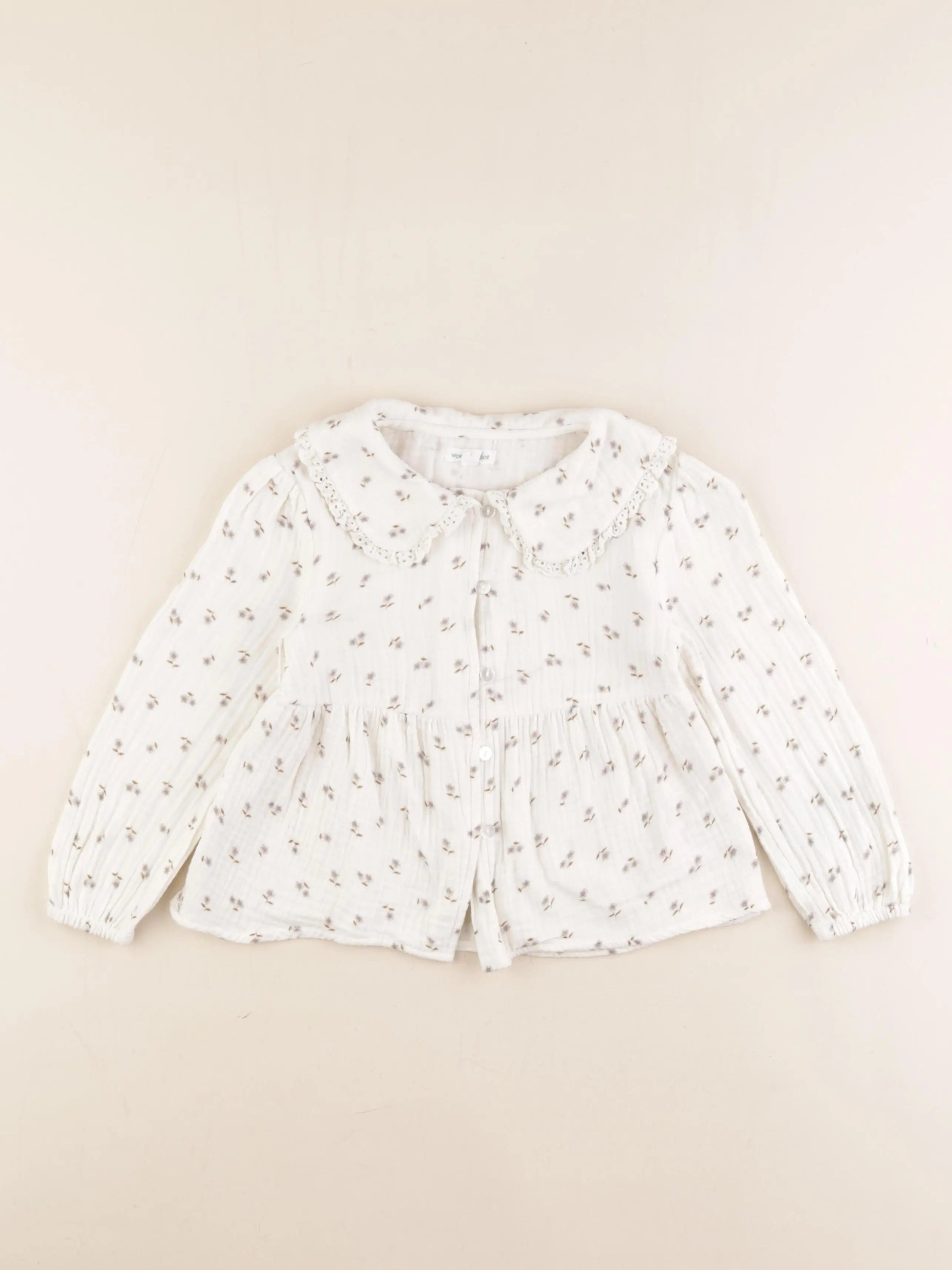 Vertbaudet - blouse beige - 5 ans
