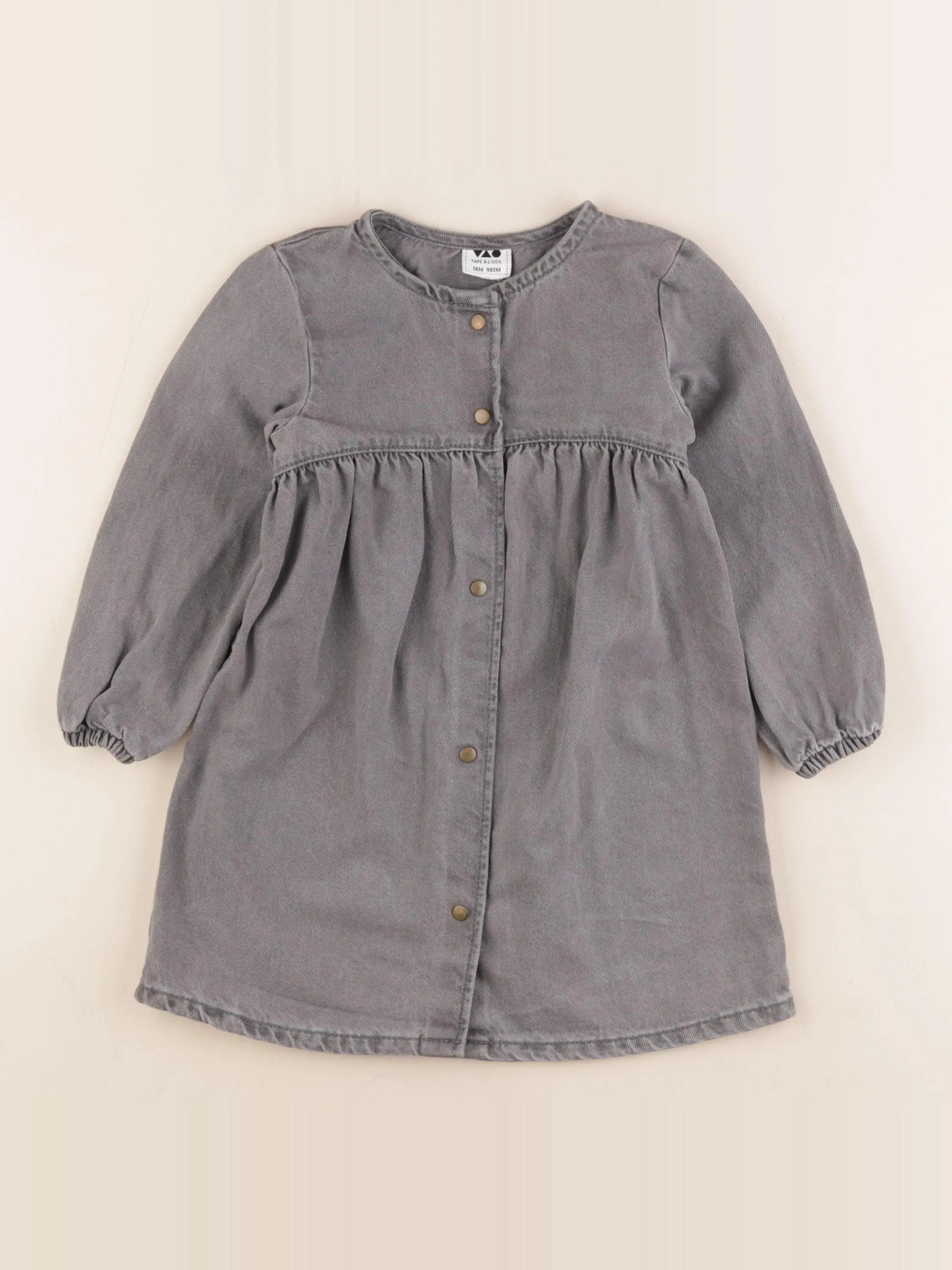 Tape à l'oeil - robe gris - 36 mois