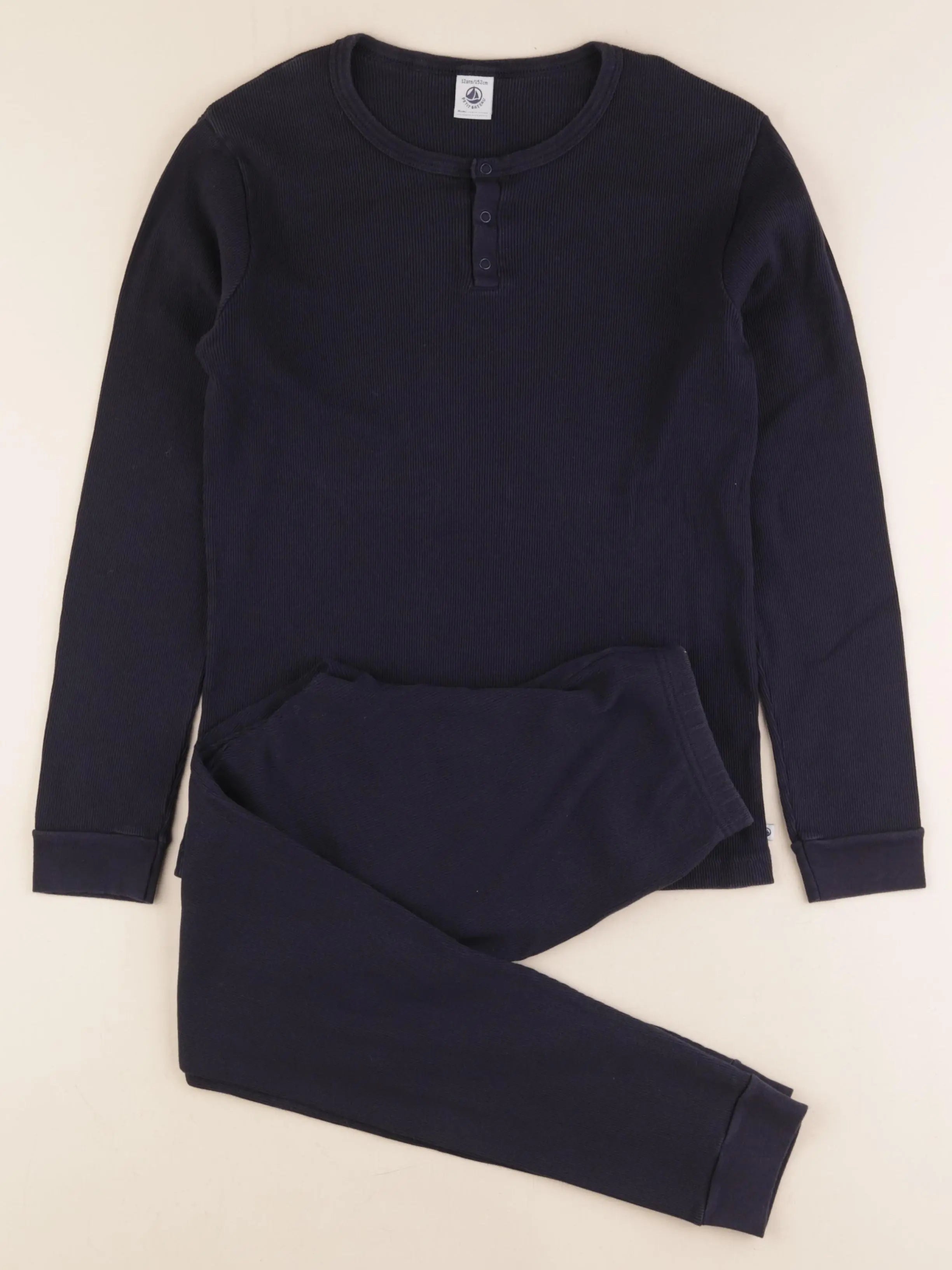 Petit Bateau - pyjama coton bleu - 12 ans
