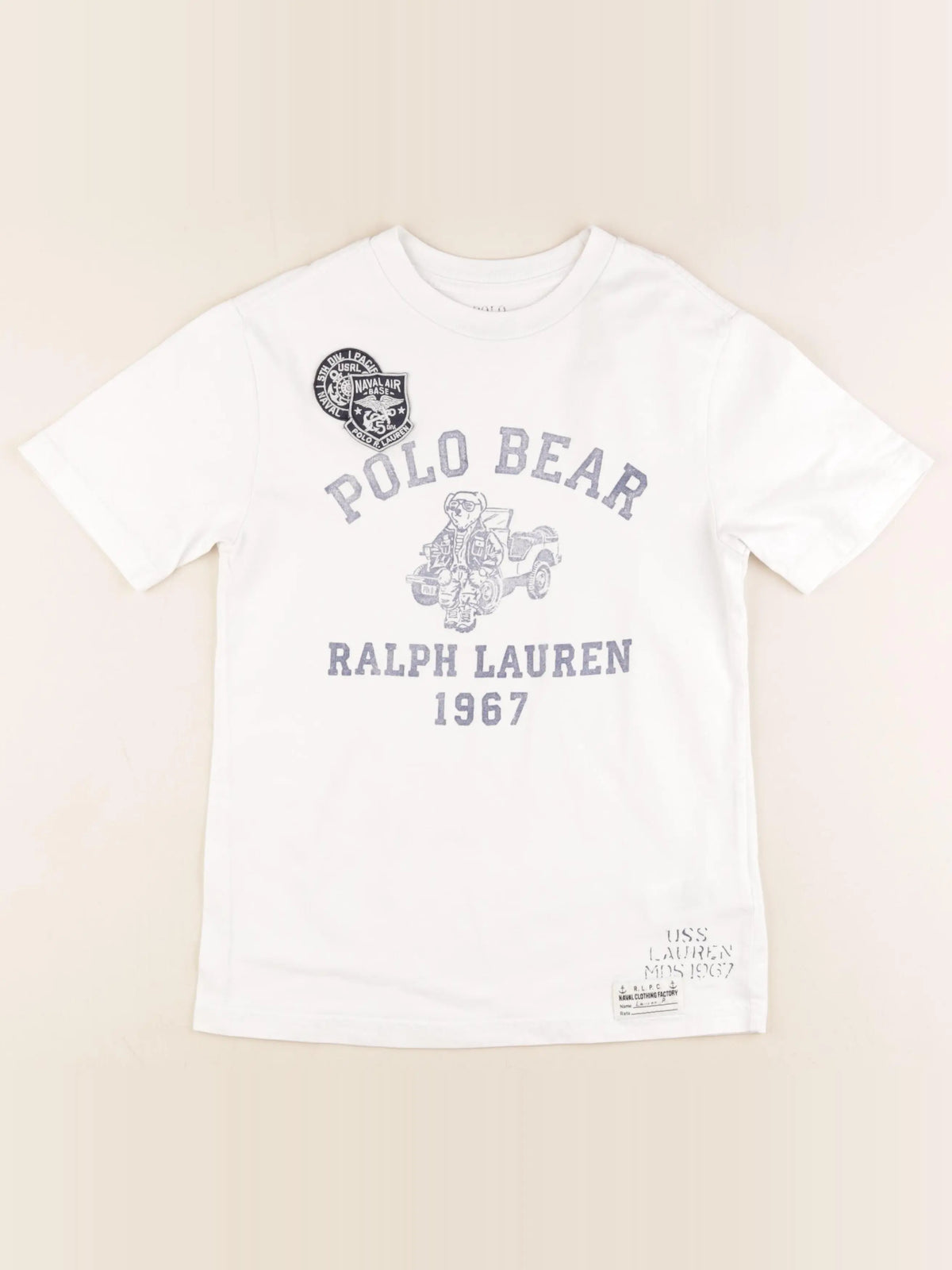 Ralph Lauren - tee-shirt imprimé au dos blanc - 14 ans