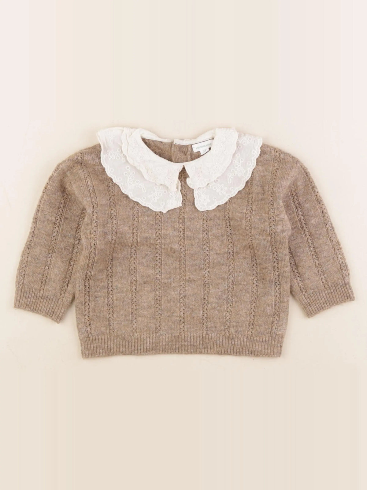Vertbaudet - pull marron - 12 mois