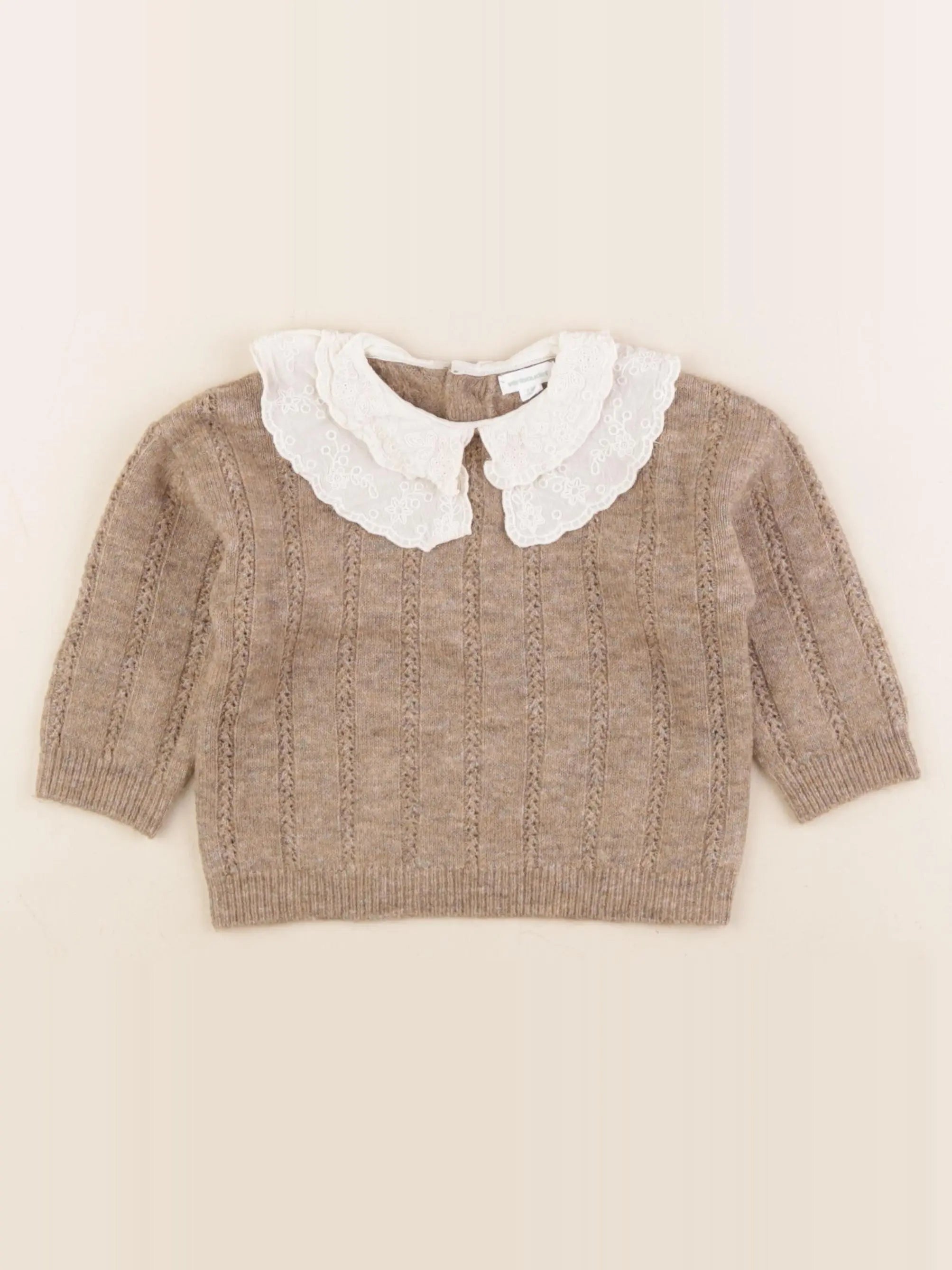 Vertbaudet - pull marron - 12 mois