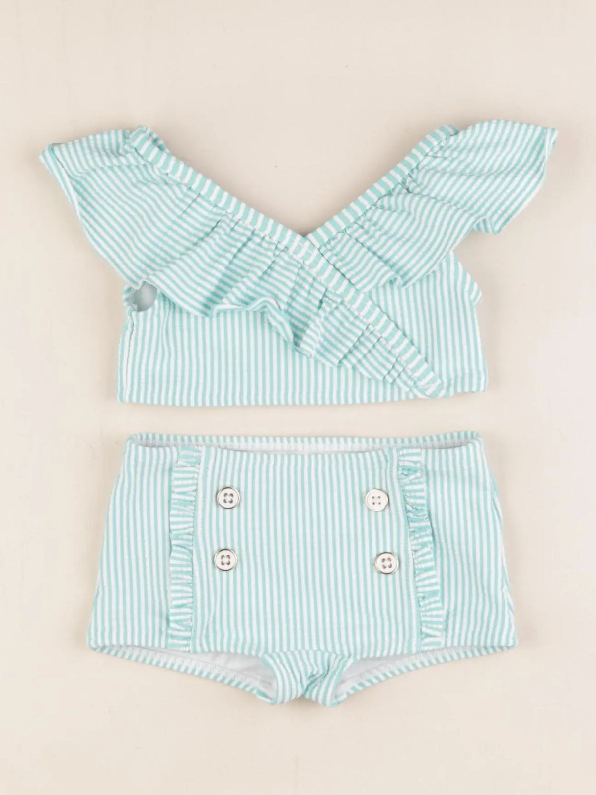 Janie and Jack - maillot de bain blanc, vert - 12/18 mois