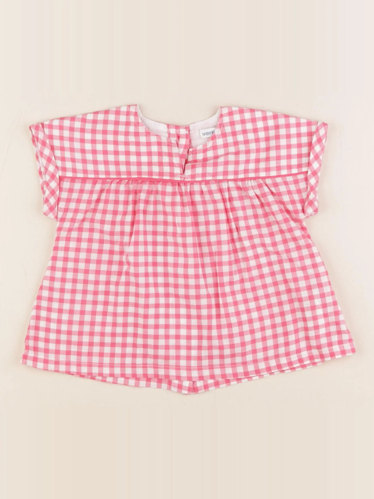 Vertbaudet - blouse blanc, rose - 12 mois