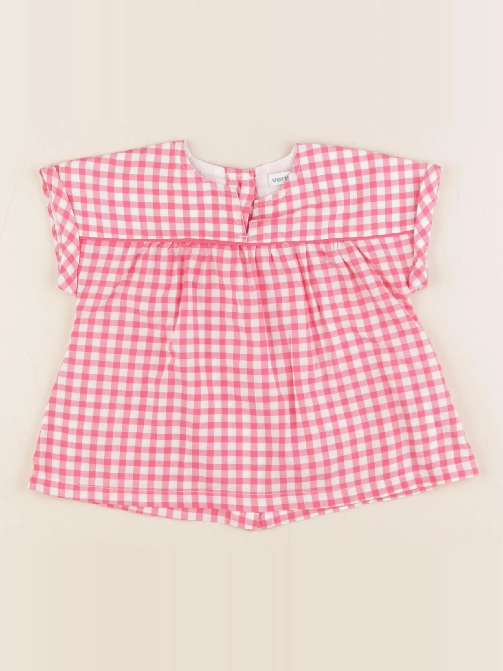 Vertbaudet - blouse blanc, rose - 12 mois