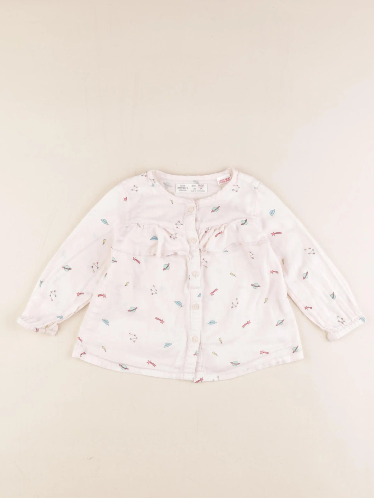 Zara - blouse rose - 12/18 mois