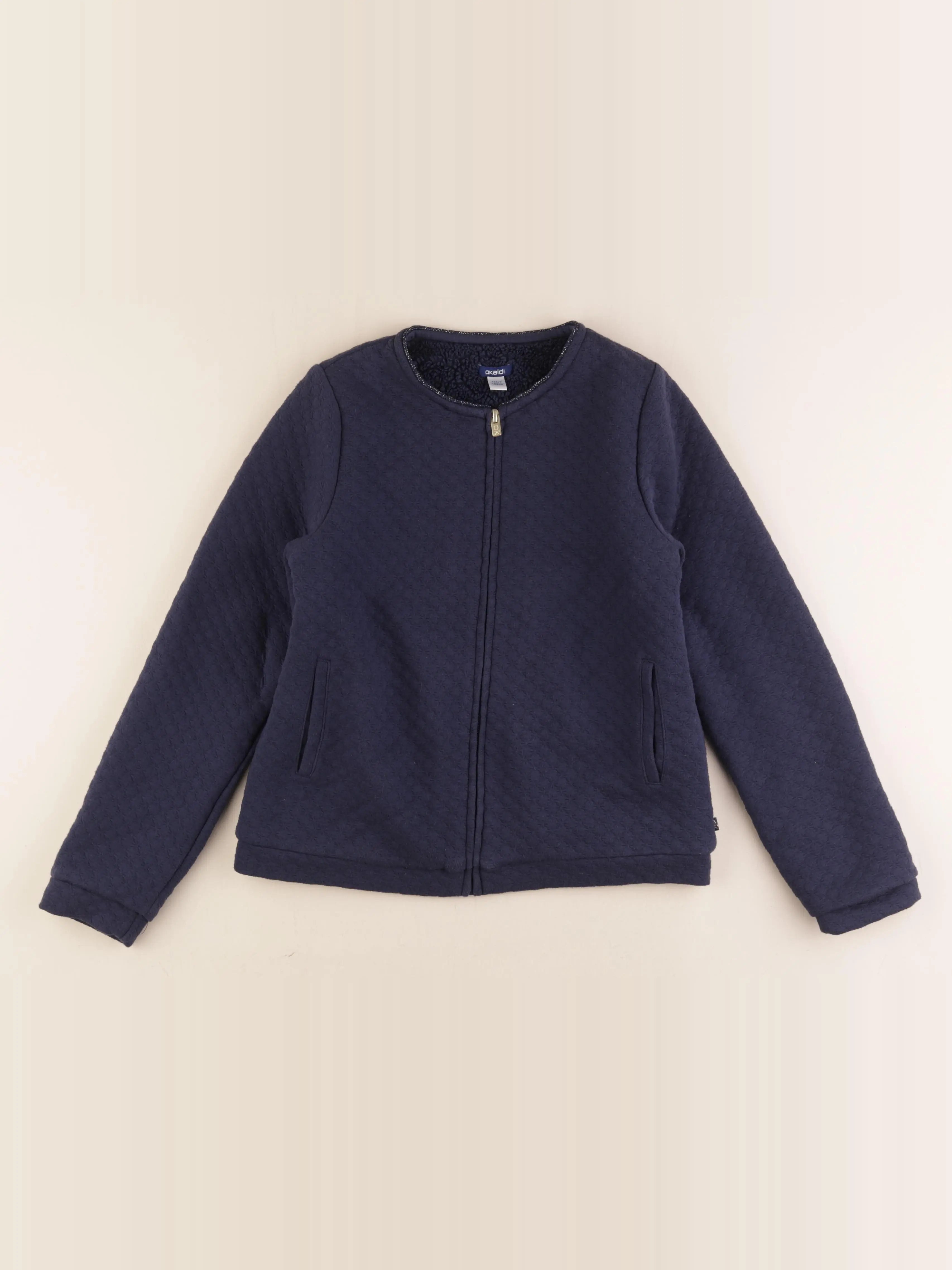 Okaidi - veste doublé bleu - 12 ans