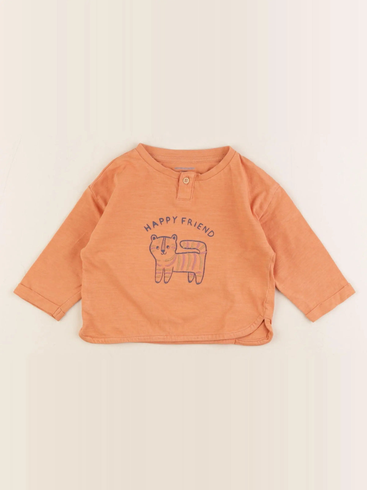Vertbaudet - tee-shirt orange - 9 mois