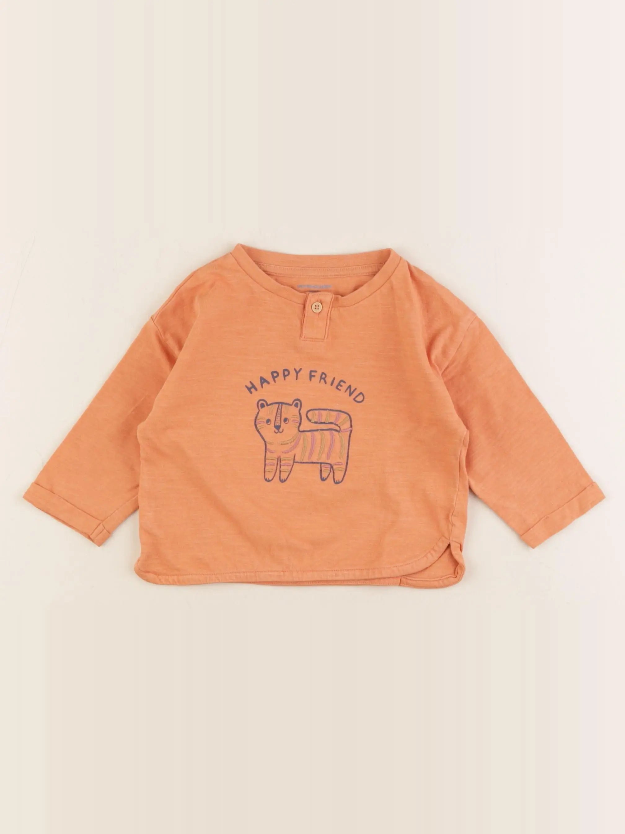 Vertbaudet - tee-shirt orange - 9 mois