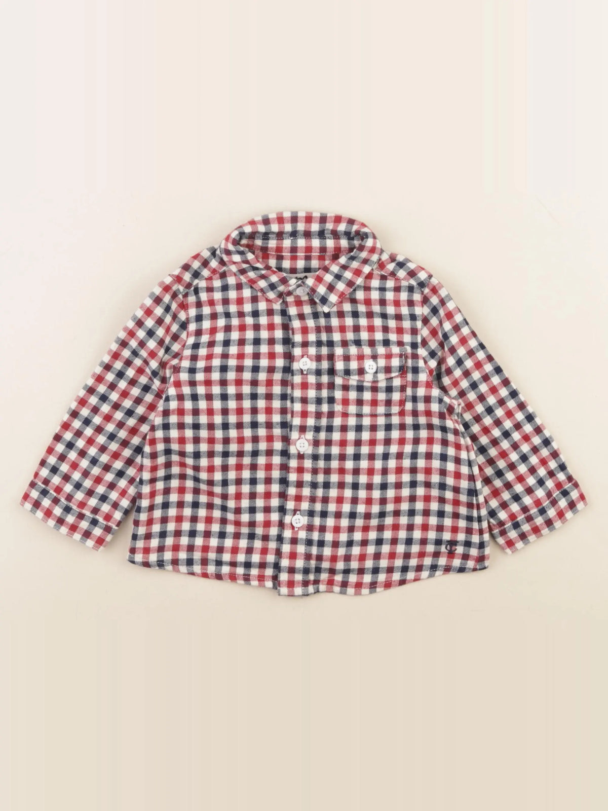 Cyrillus - chemise rouge - 12 mois