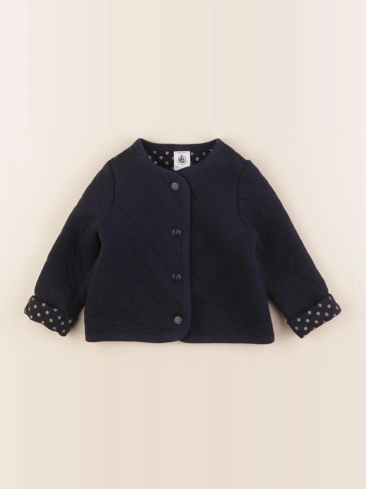Petit Bateau - sweat bleu - 12 mois