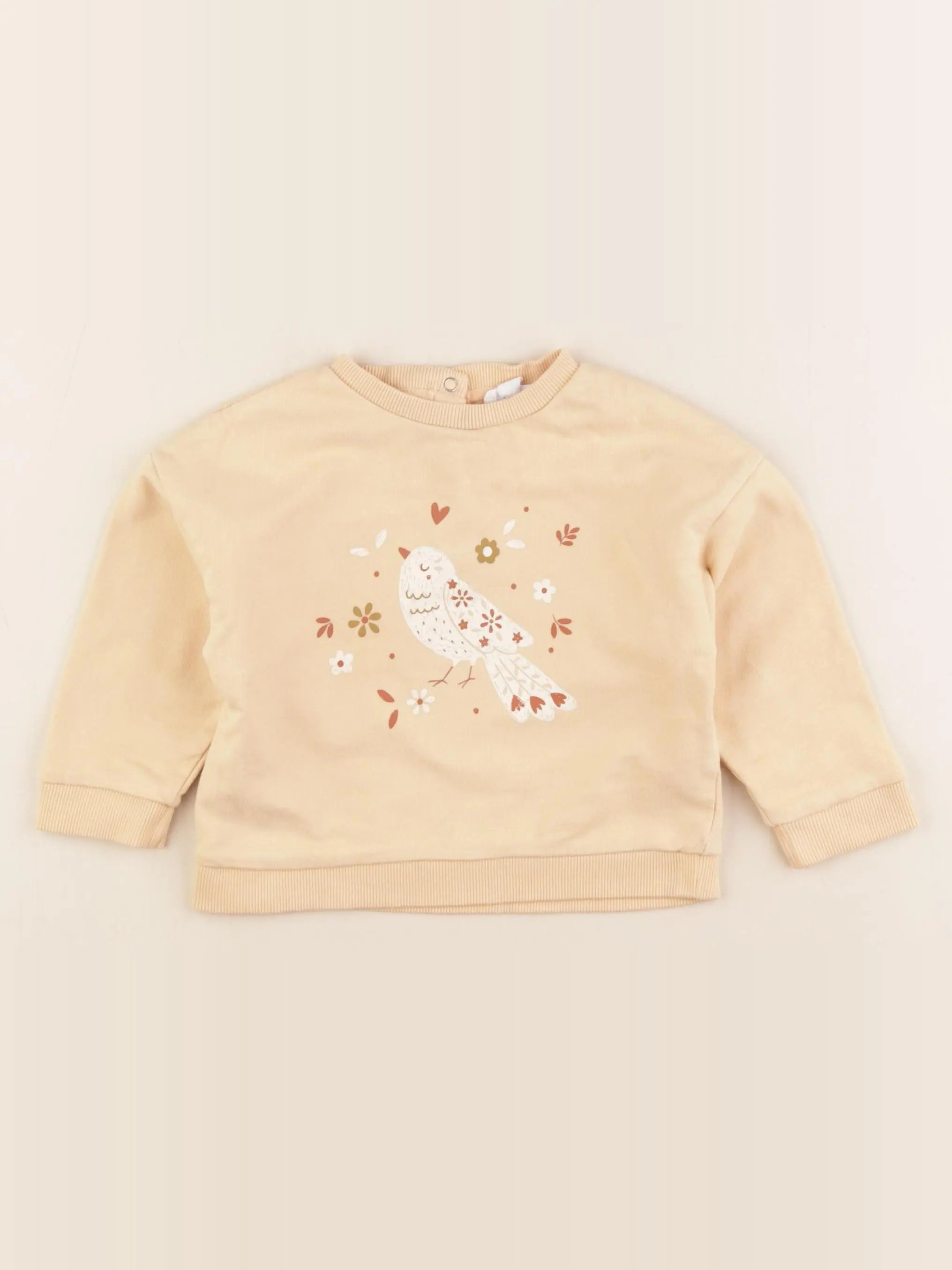 Vertbaudet - sweat jaune - 18 mois