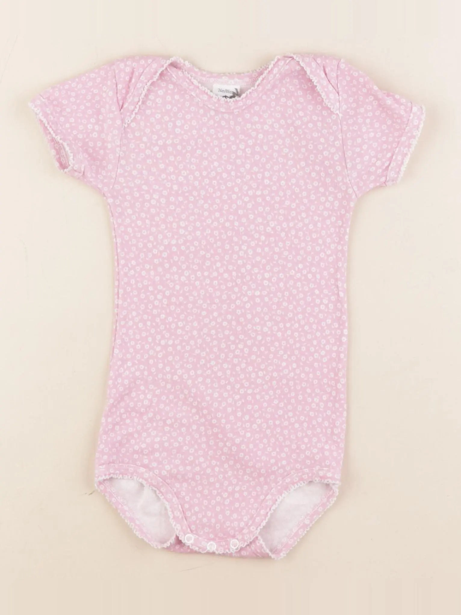 Petit Bateau - body rose - 24 mois
