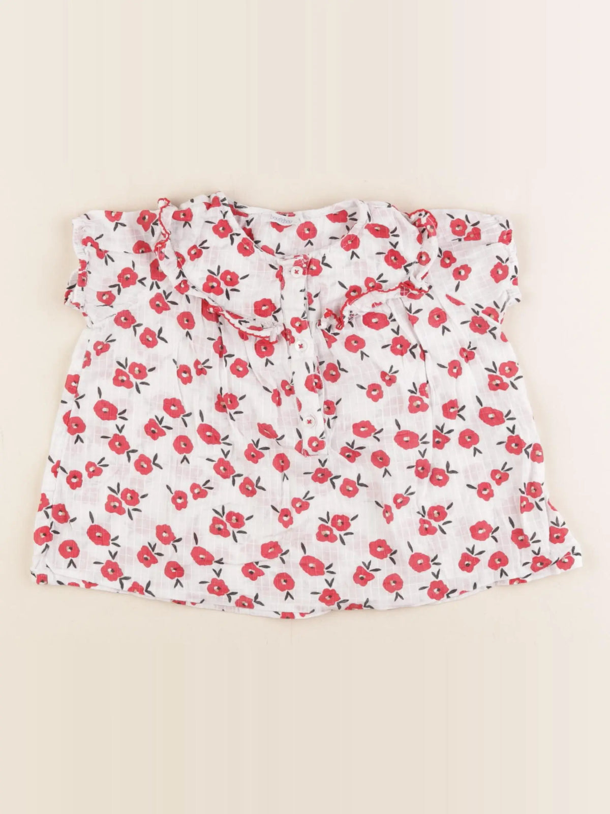 Boutchou - blouse rouge - 18 mois