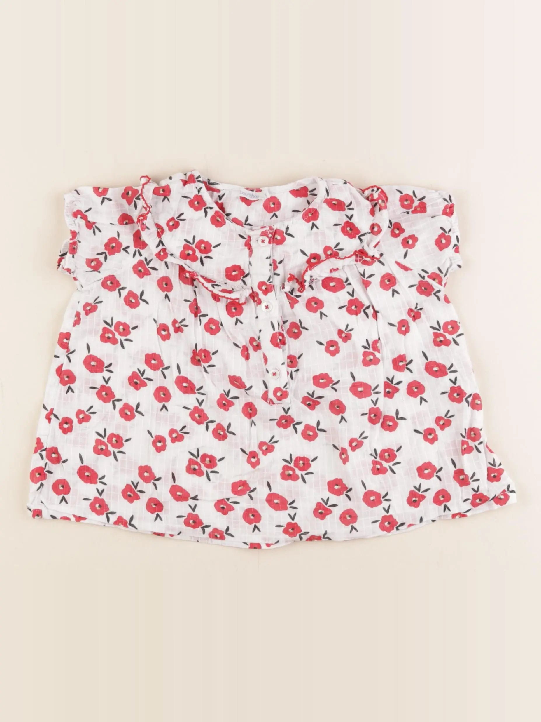 Boutchou - blouse rouge - 18 mois